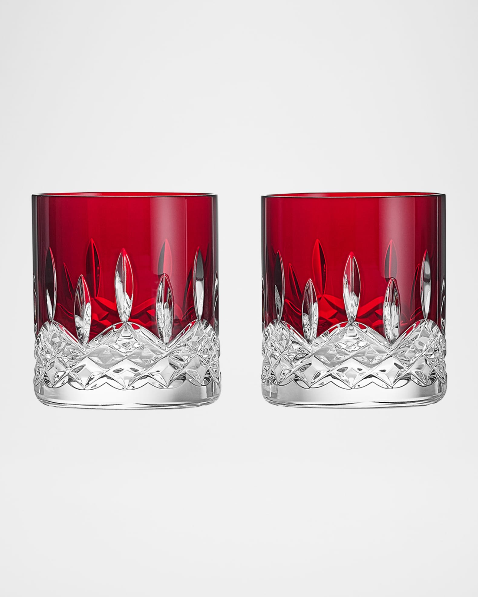 Lismore Red 6 oz. Straight Tumblers, Set of 2 0