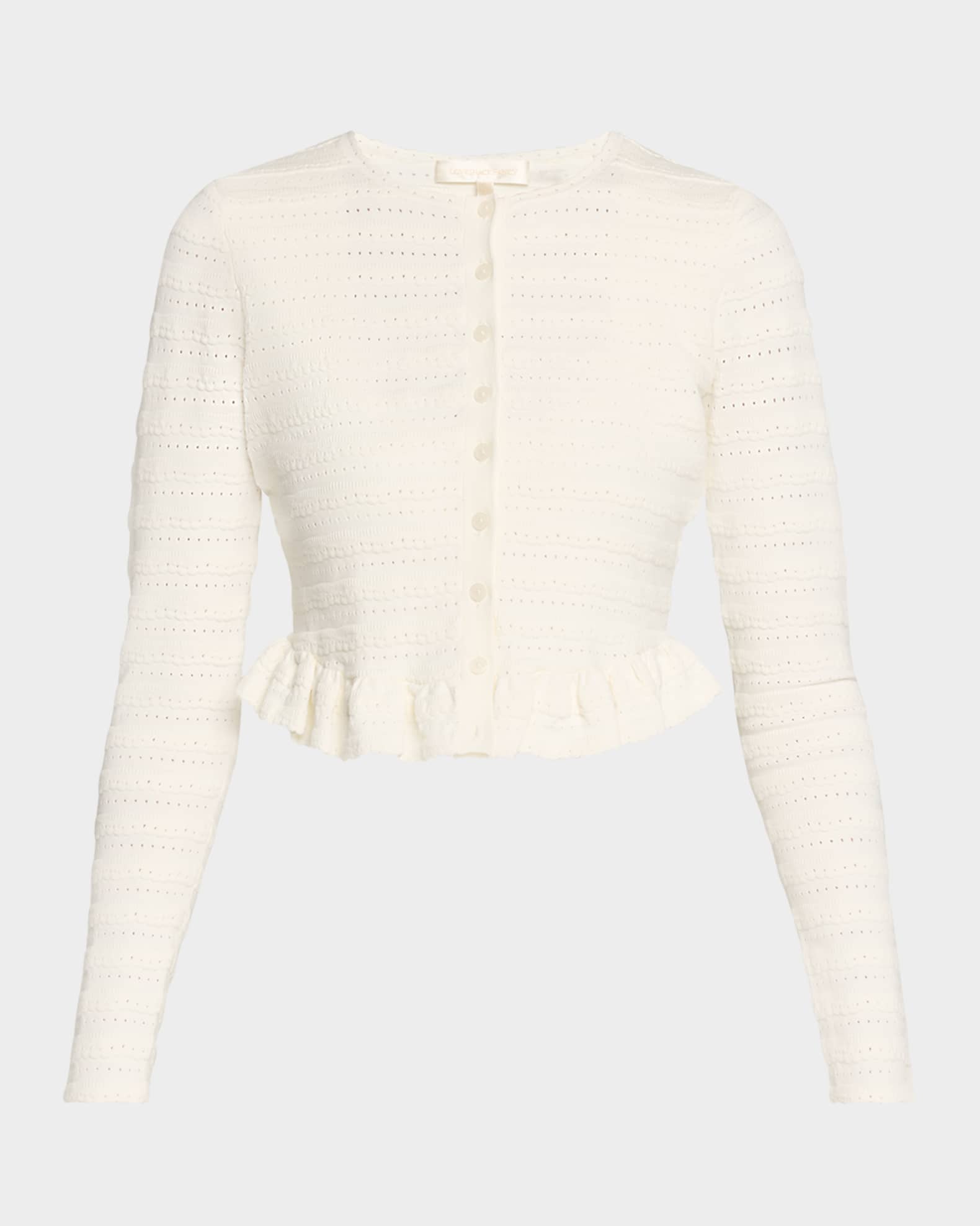 Rogan Ruffle-Hem Cardigan 0