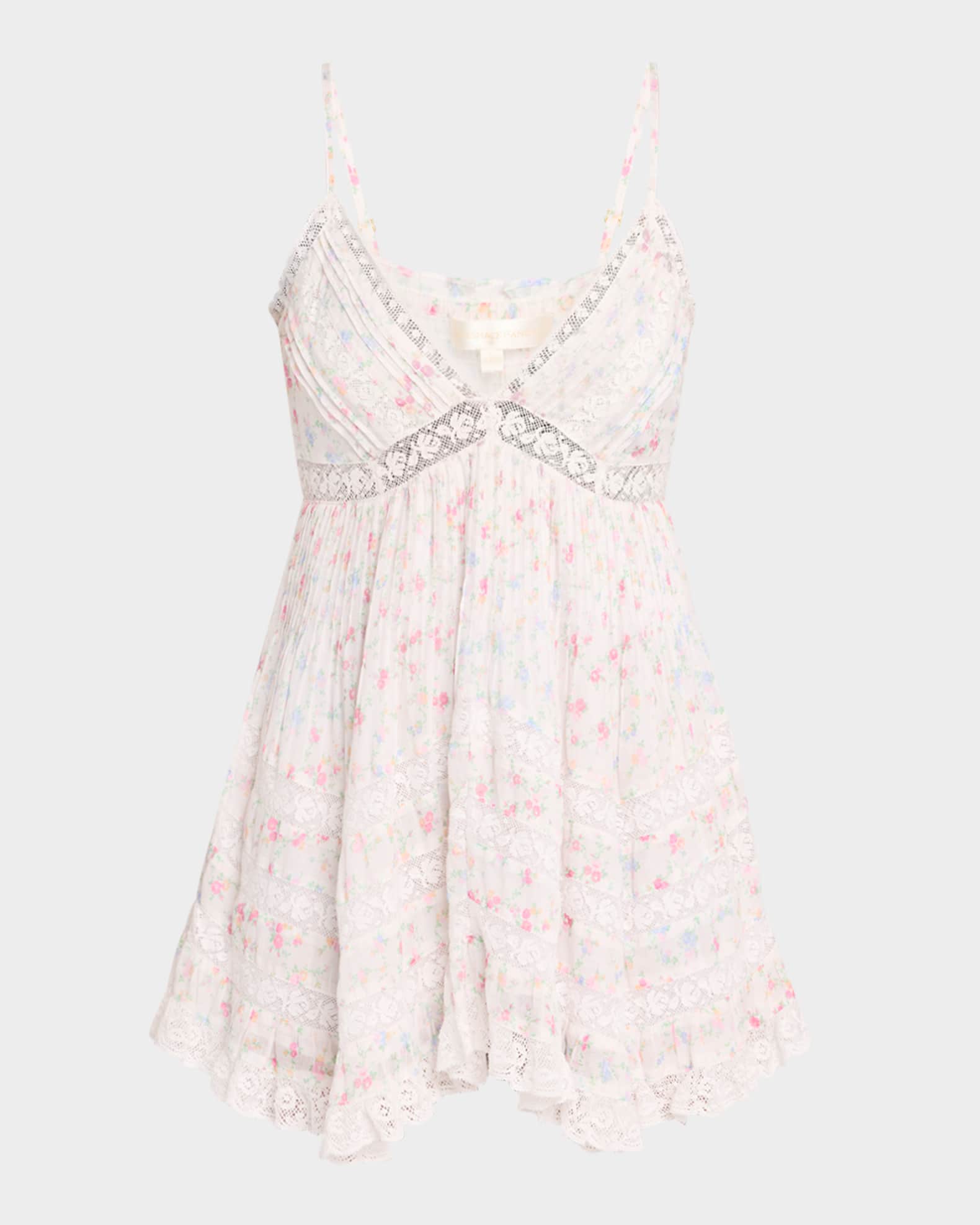 Alonna Cotton Floral Mini Dress 0