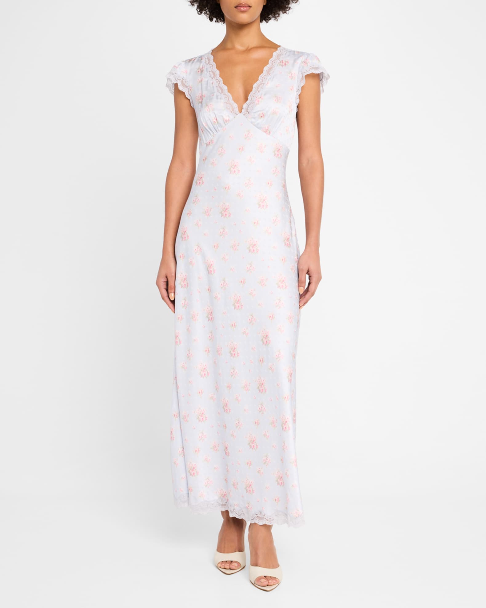 Theodore Floral Satin Midi Dress 1