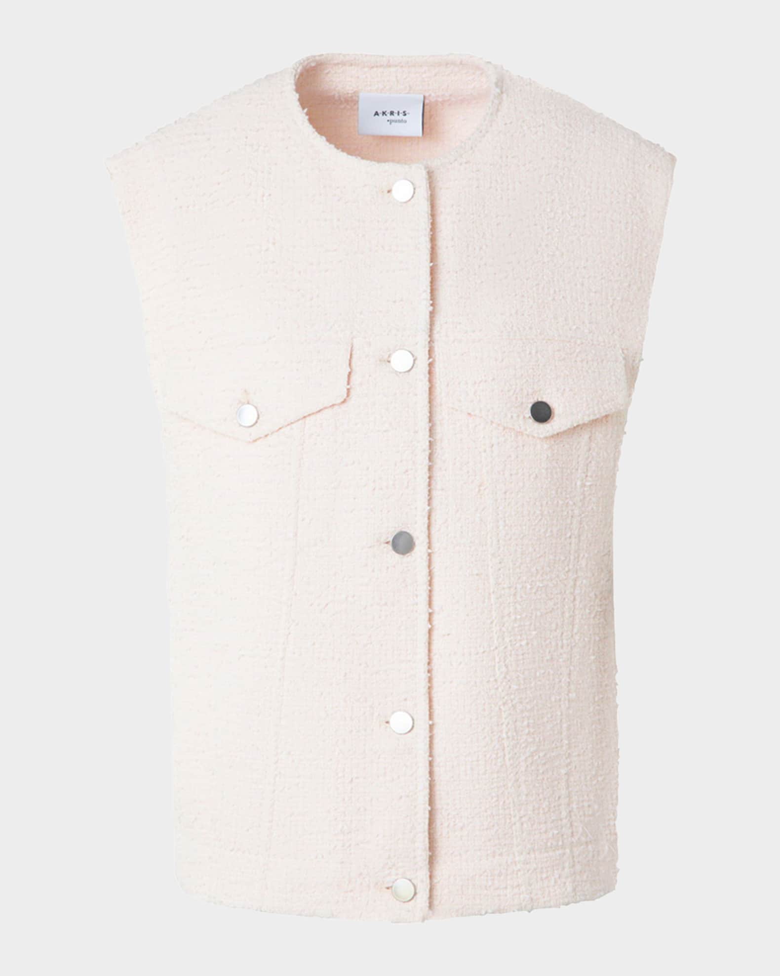 Button-Down Boucle Tweed Gilet 0
