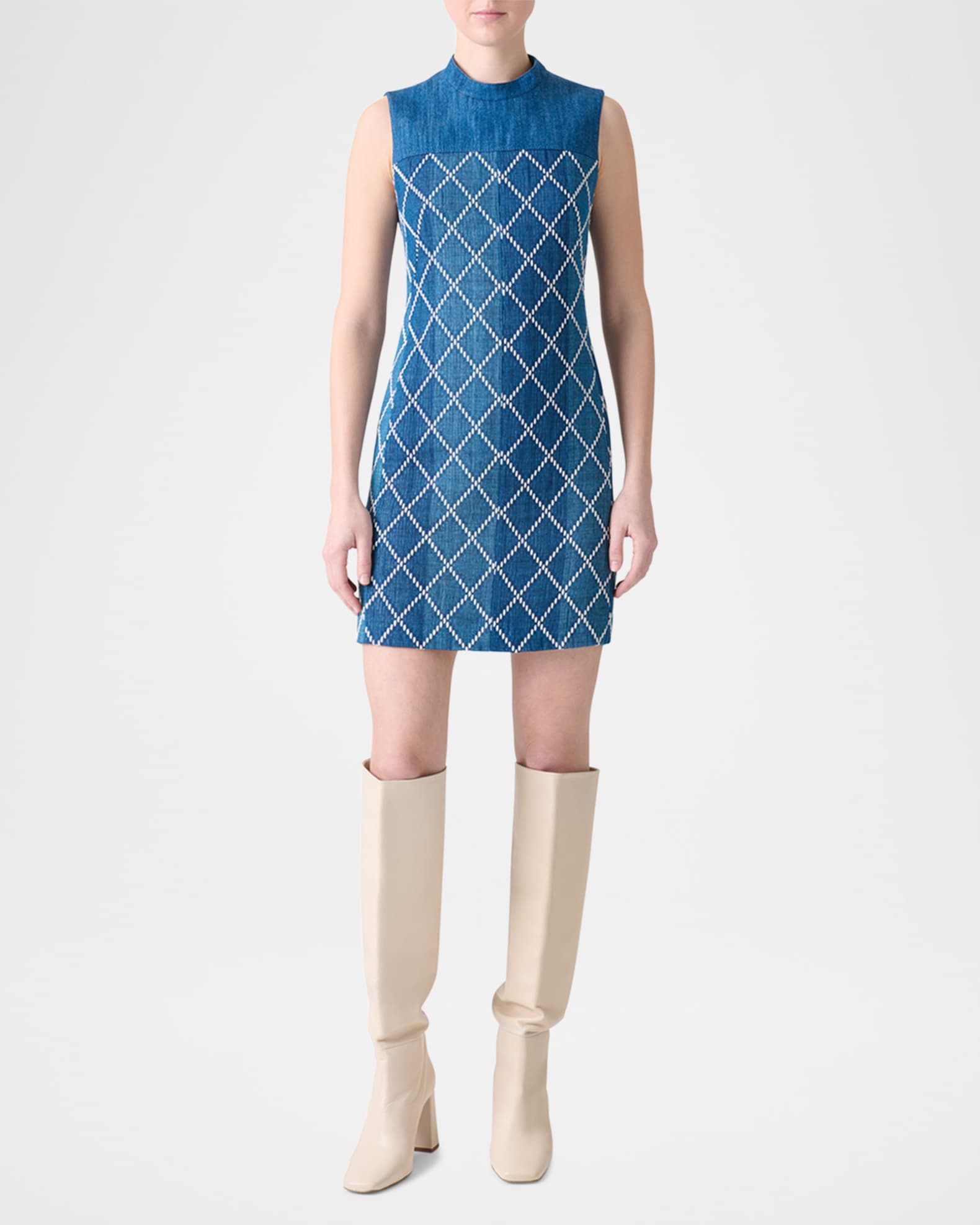 Sheath Dress with Diamond Jacquard 1