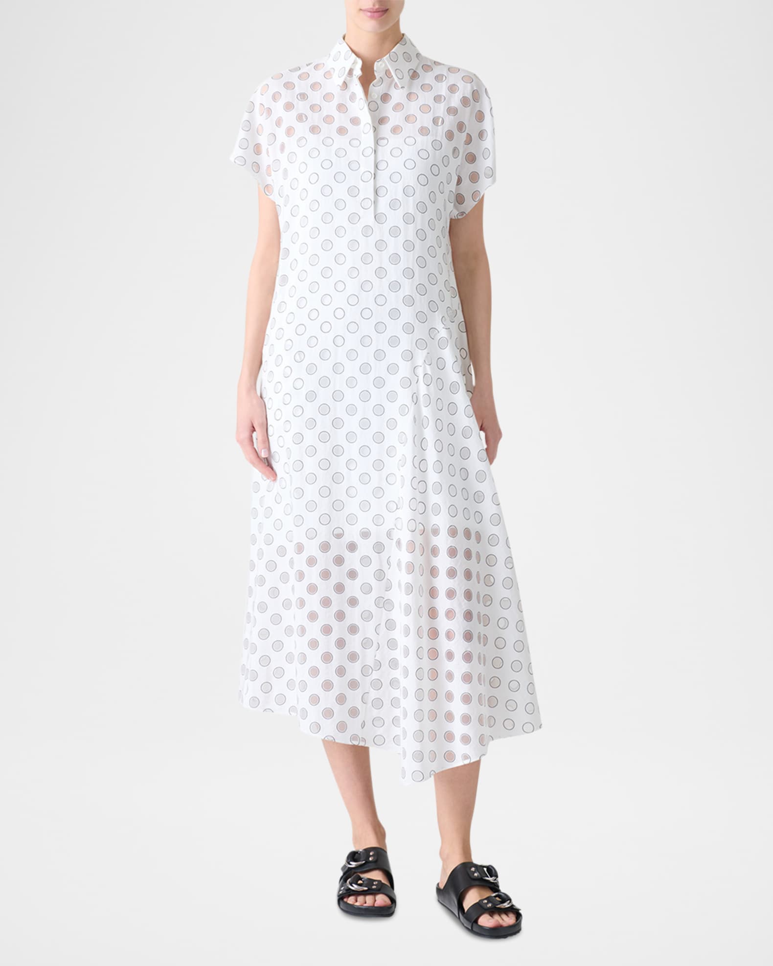 Polka Dot Polo Shirtdress  1