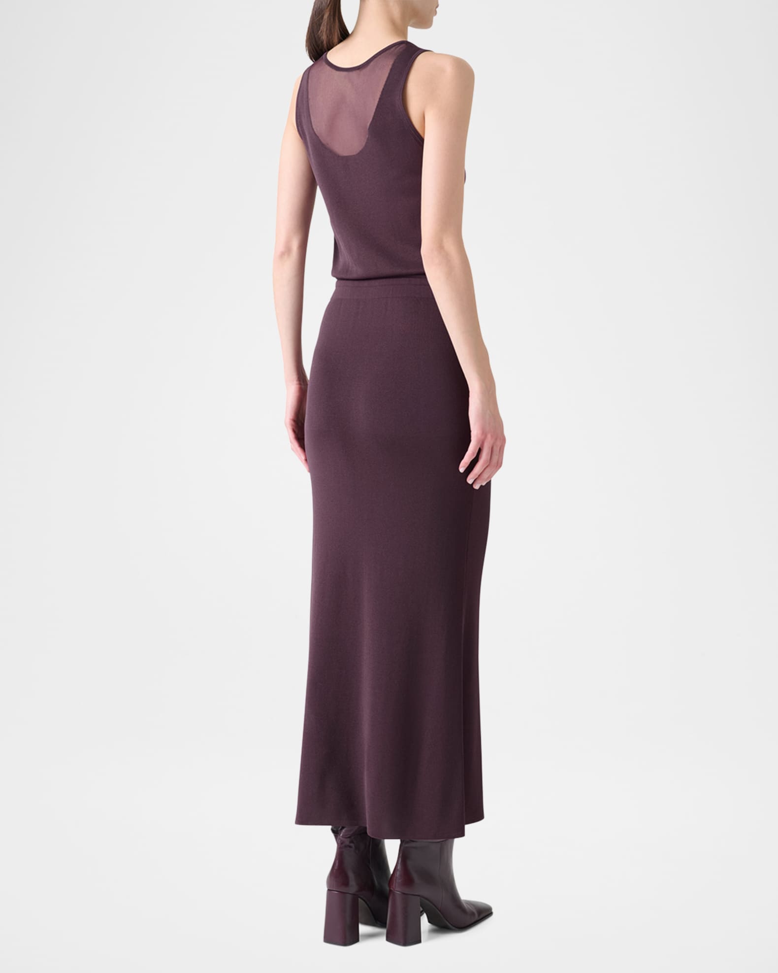 chinese dress ladies Brown Pleated Shimmering Layered Sheer Dress  Jacques Wei
