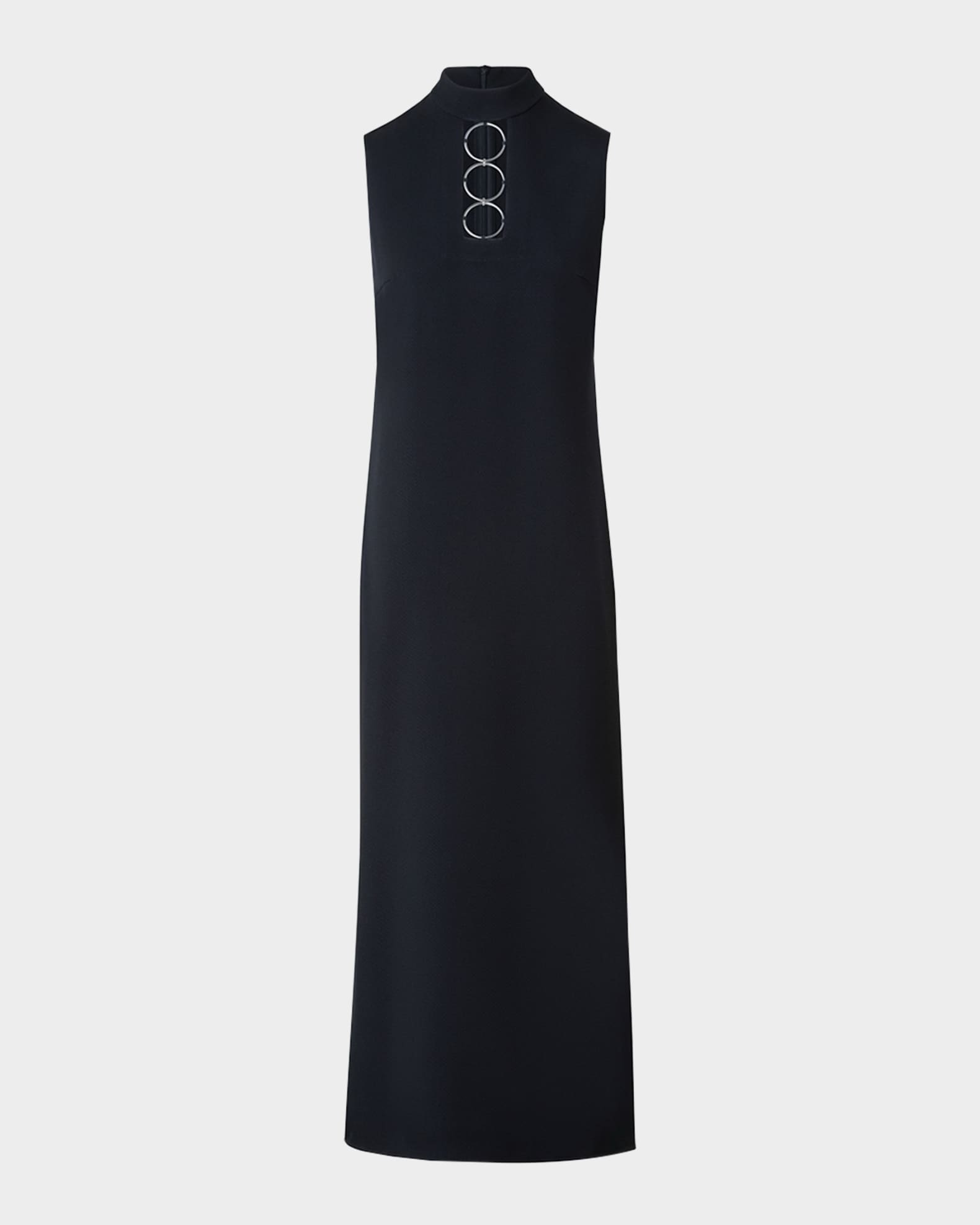 Cutout Ring Hardware Wool Dress 0