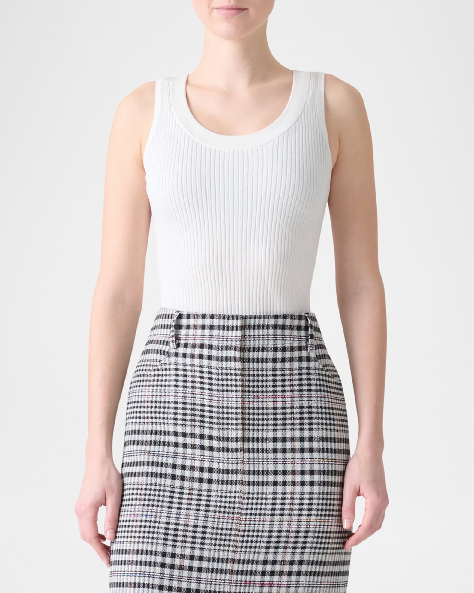 Knit Twist-Front Tank Top