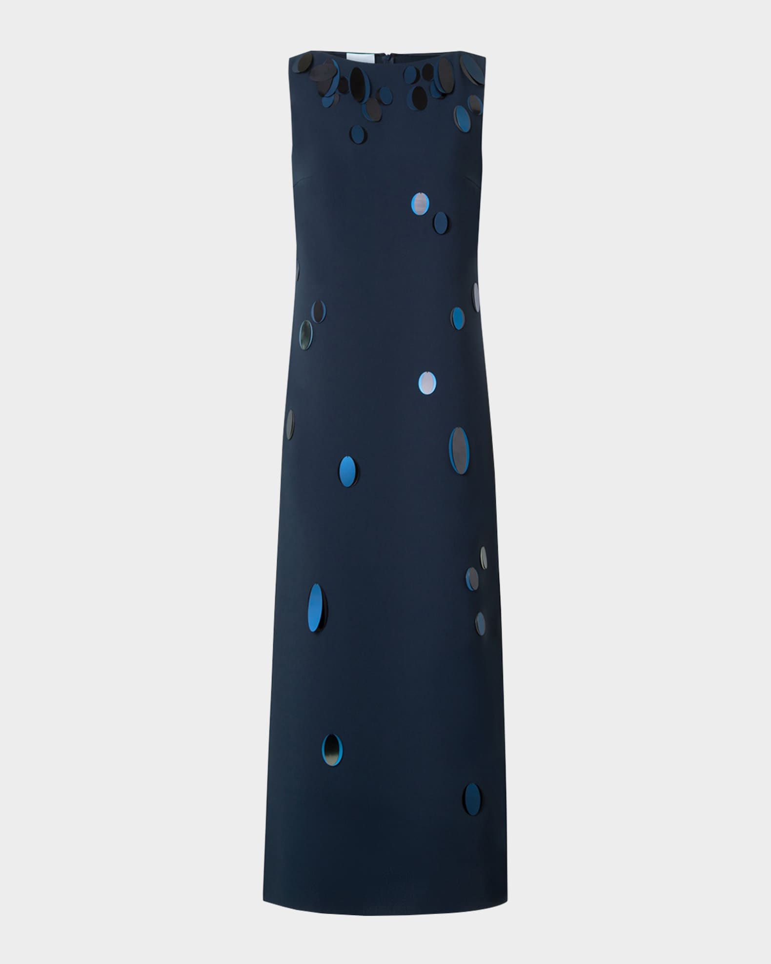 Sequin Dot Heavy Crepe Midi Dress 0