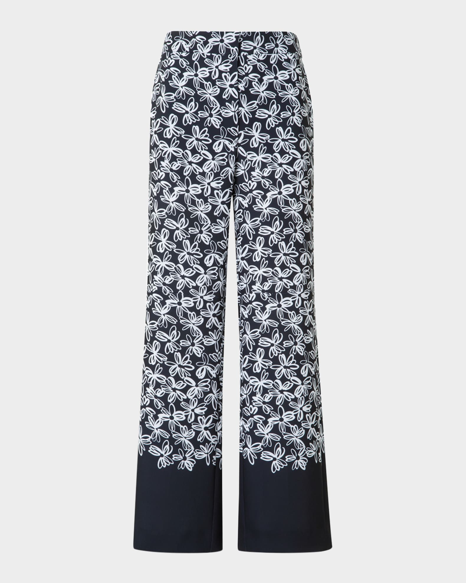 Marla Cropped Floral-Print Techno Crepe Pants 0