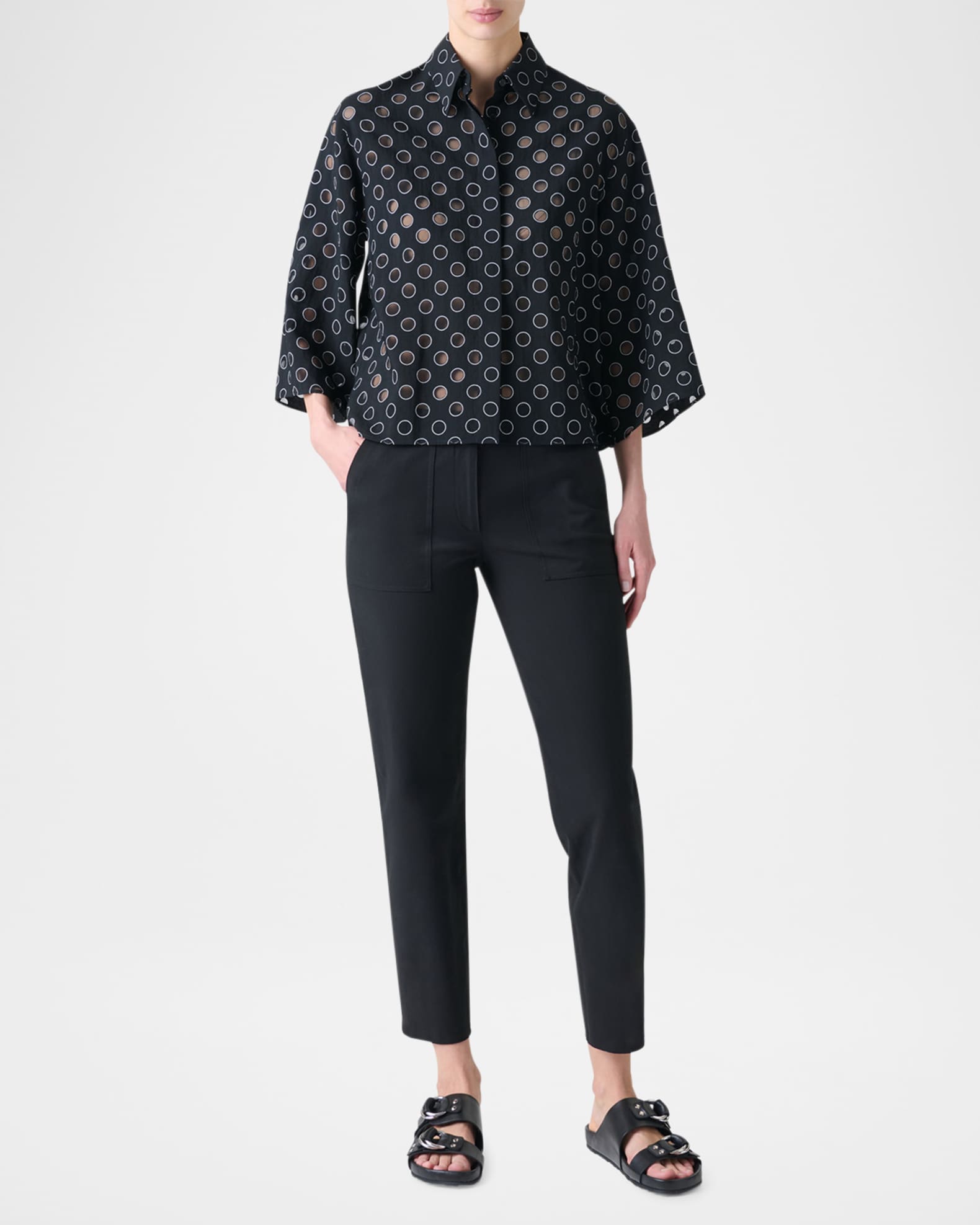 Boxy Organza Polka Dot Blouse 1