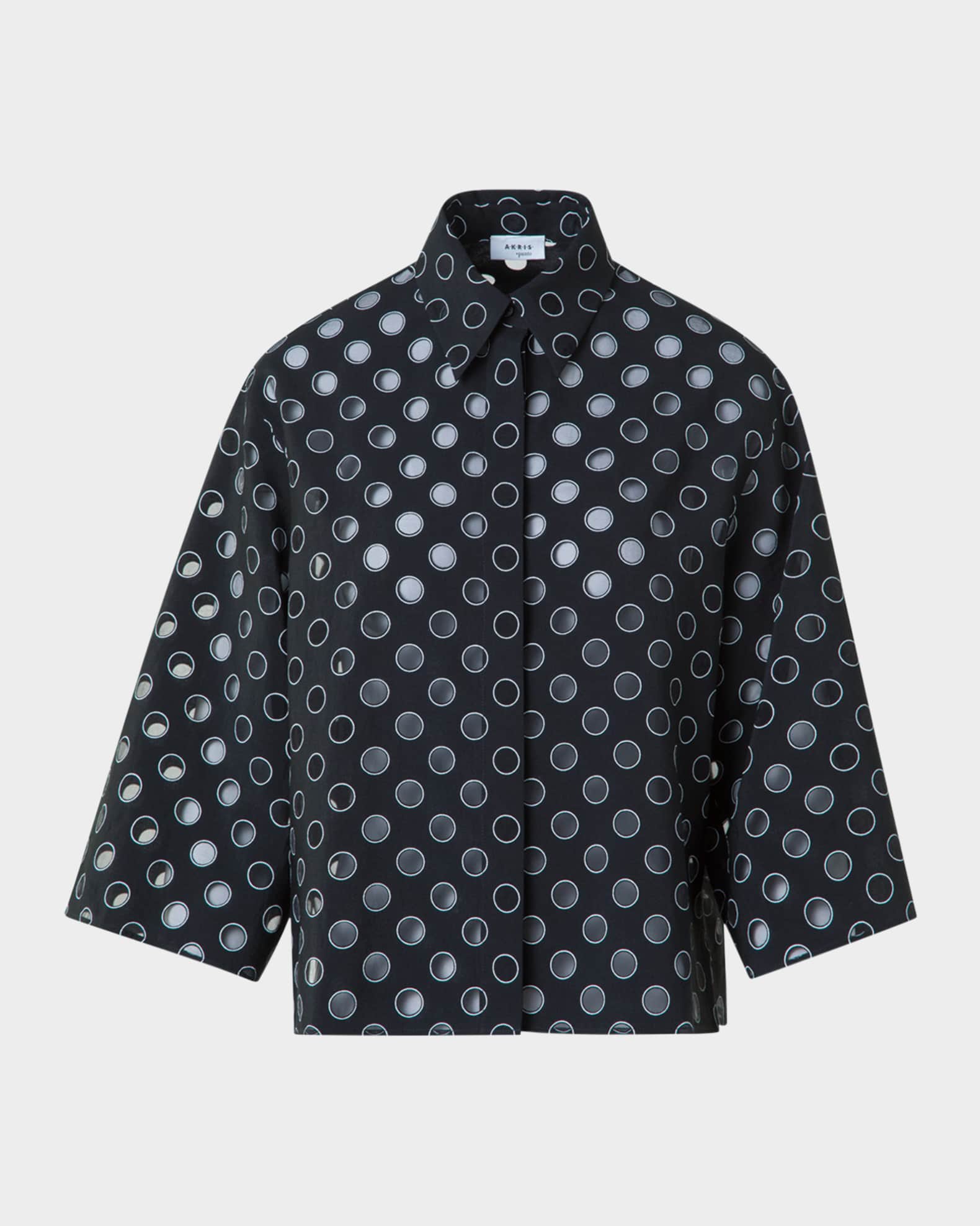 Boxy Organza Polka Dot Blouse 0