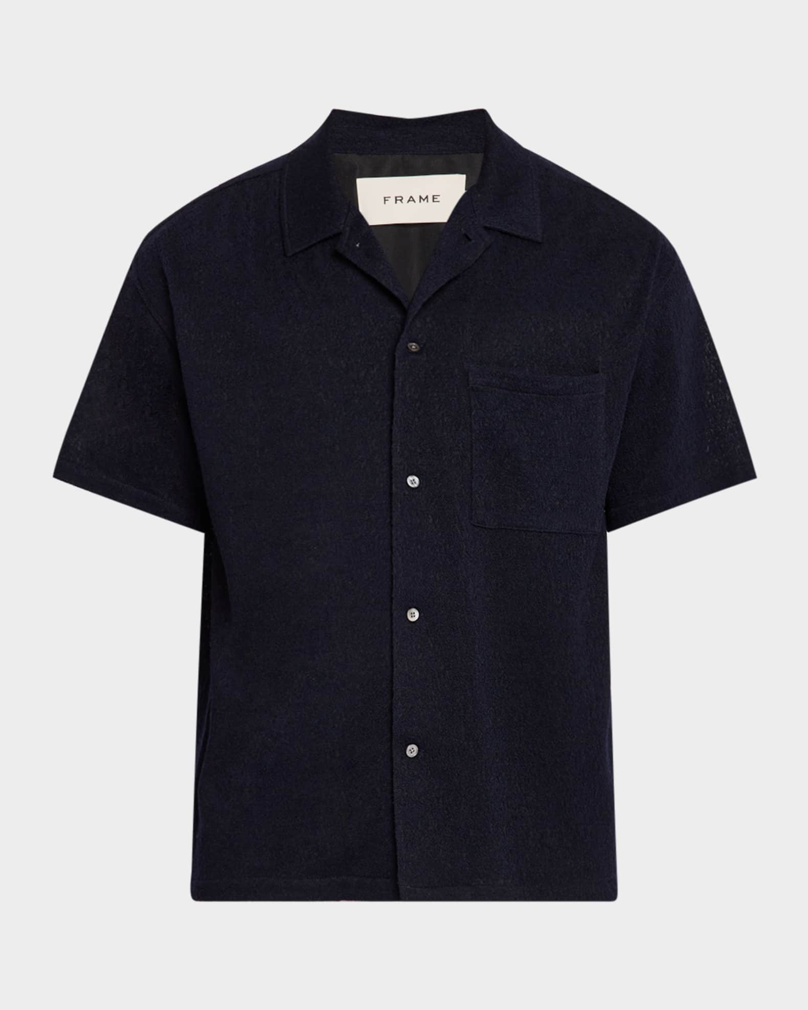 Men's Textured Terry Camp Shirt 0