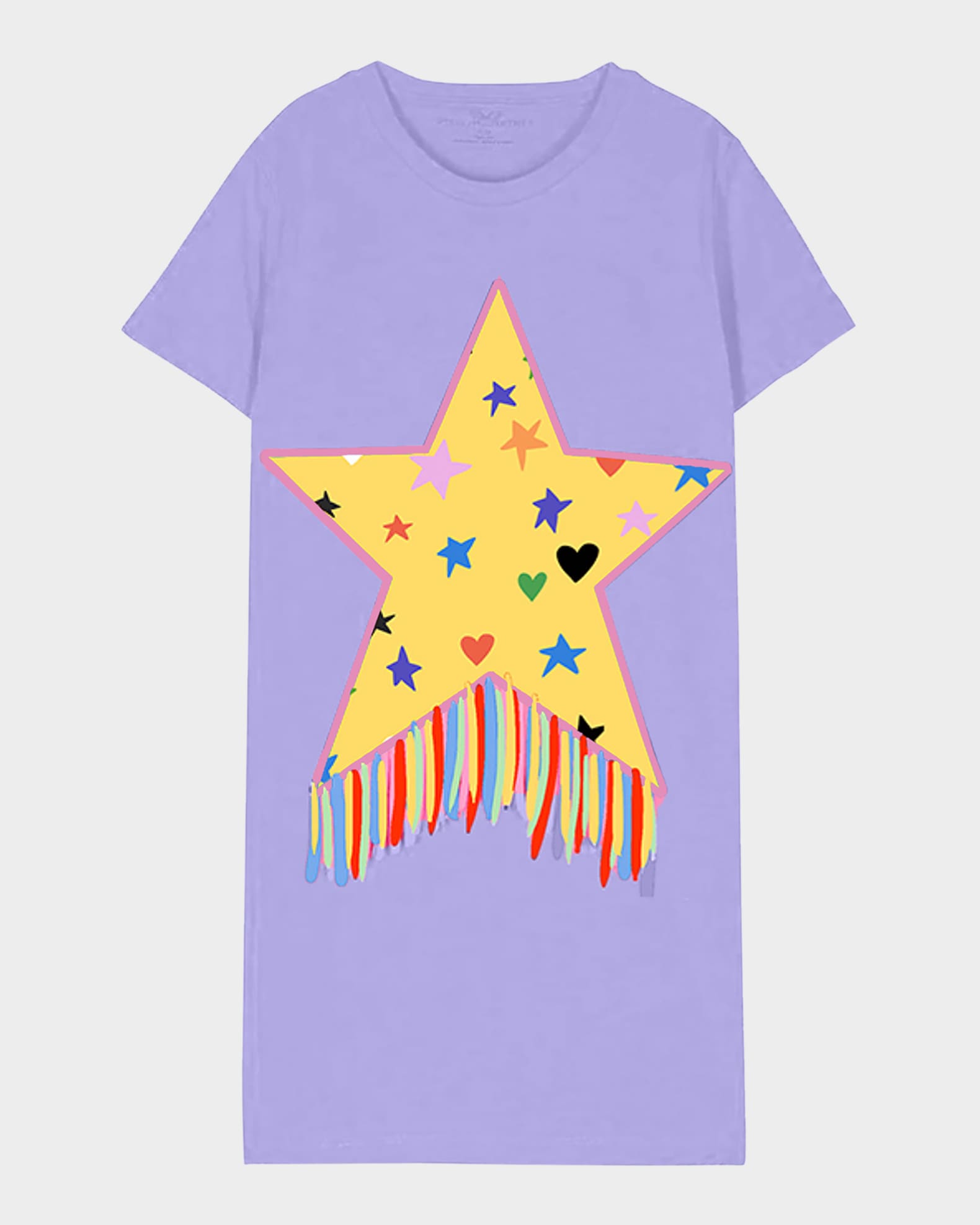 Girl's Fringed Star T-Shirt Dress, Size 4-10 0
