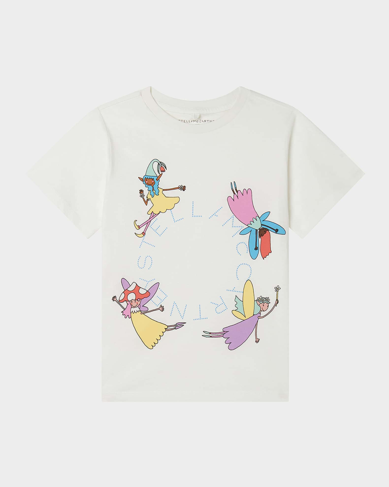 Girl's Fairies Logo Disc Printed T-Shirt, Size 4-10 0