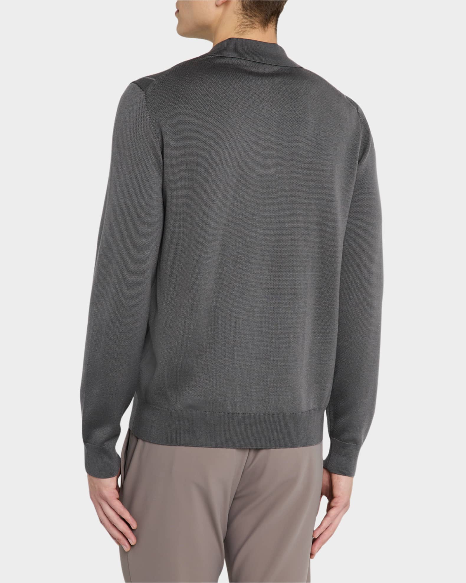 BOSS Men's Beduardo Wide Rib Polo Sweater | Neiman Marcus