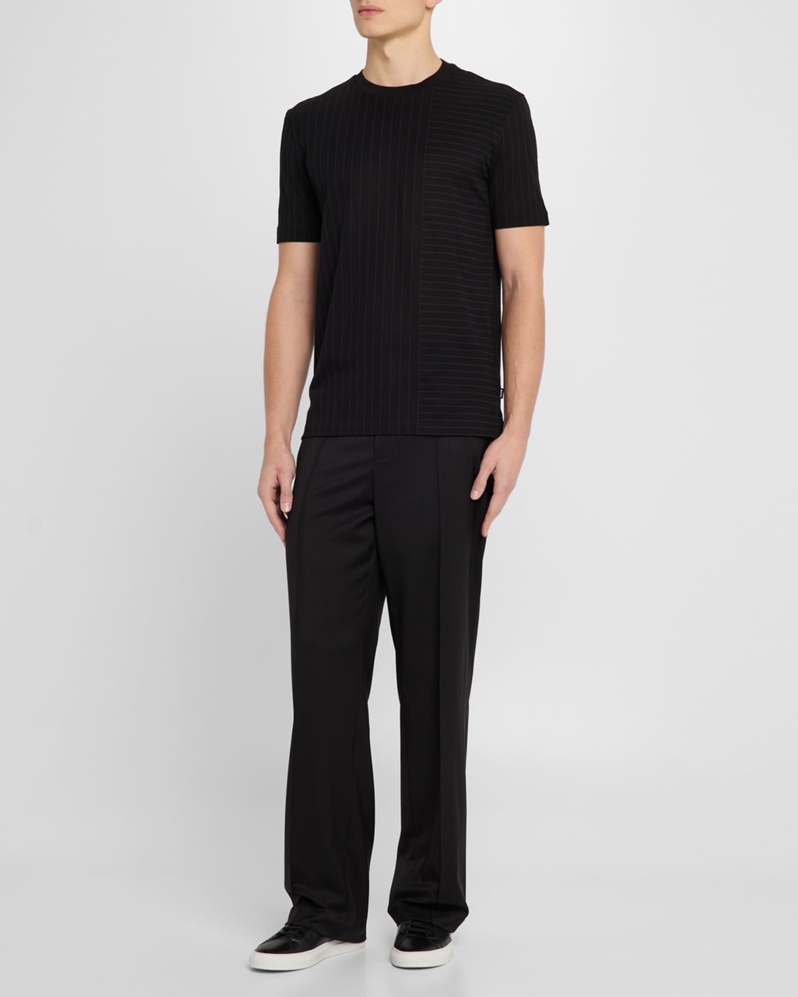 Men's Thompson Dual Pinstripe Crewneck T-Shirt 1
