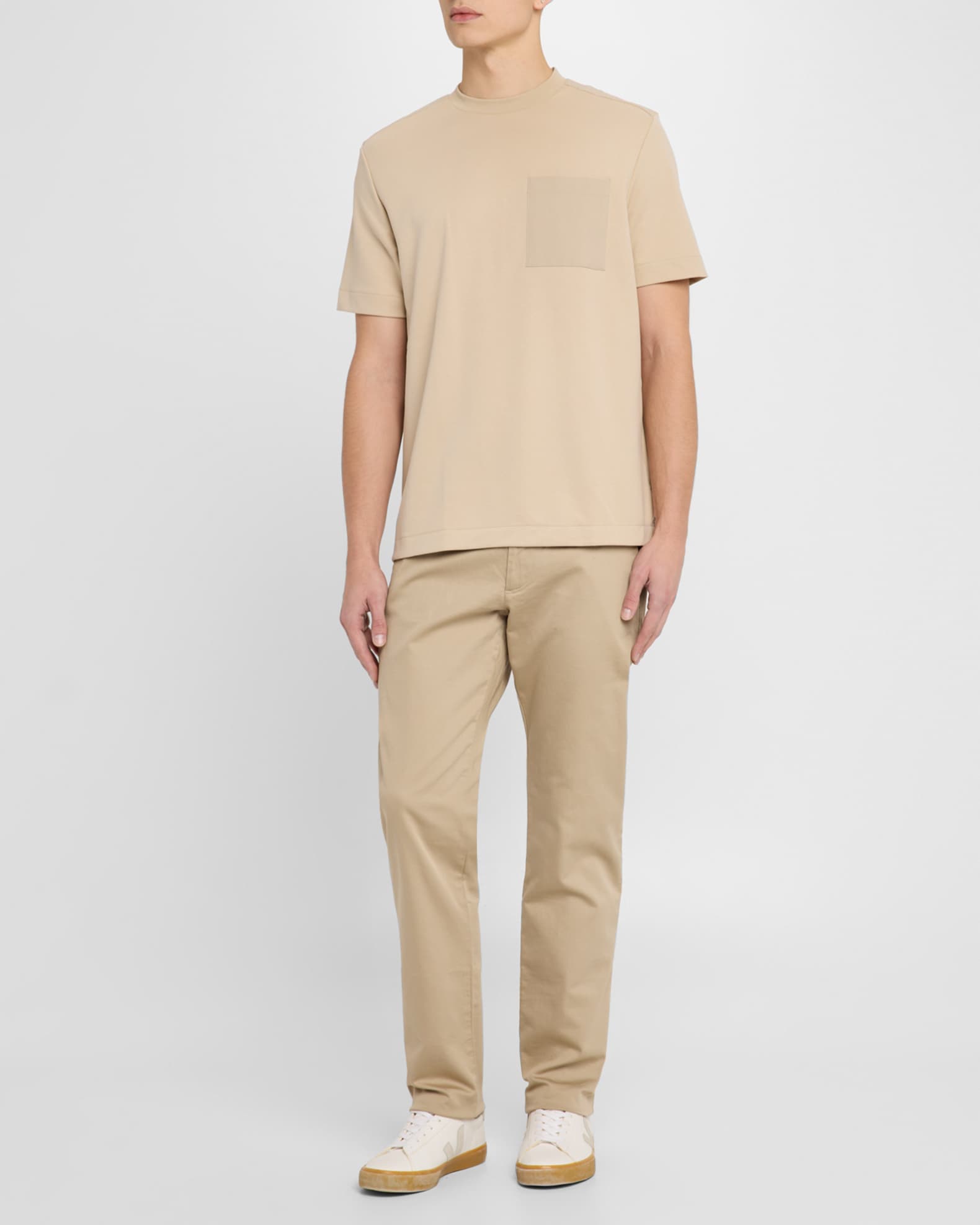 Men's Taut Oversized-Pocket  Crewneck T-Shirt 1