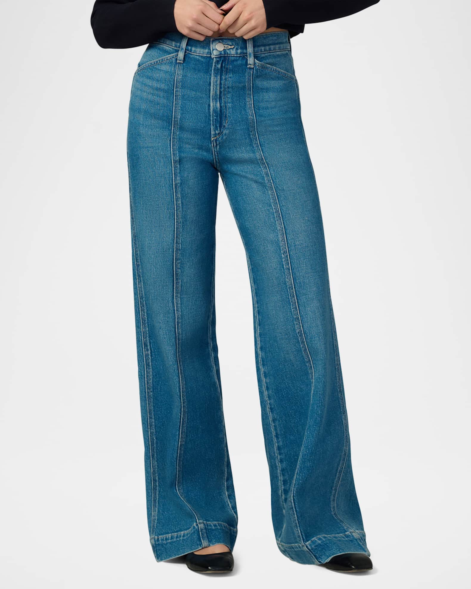 The Front Seam Wide-Leg Jeans 1