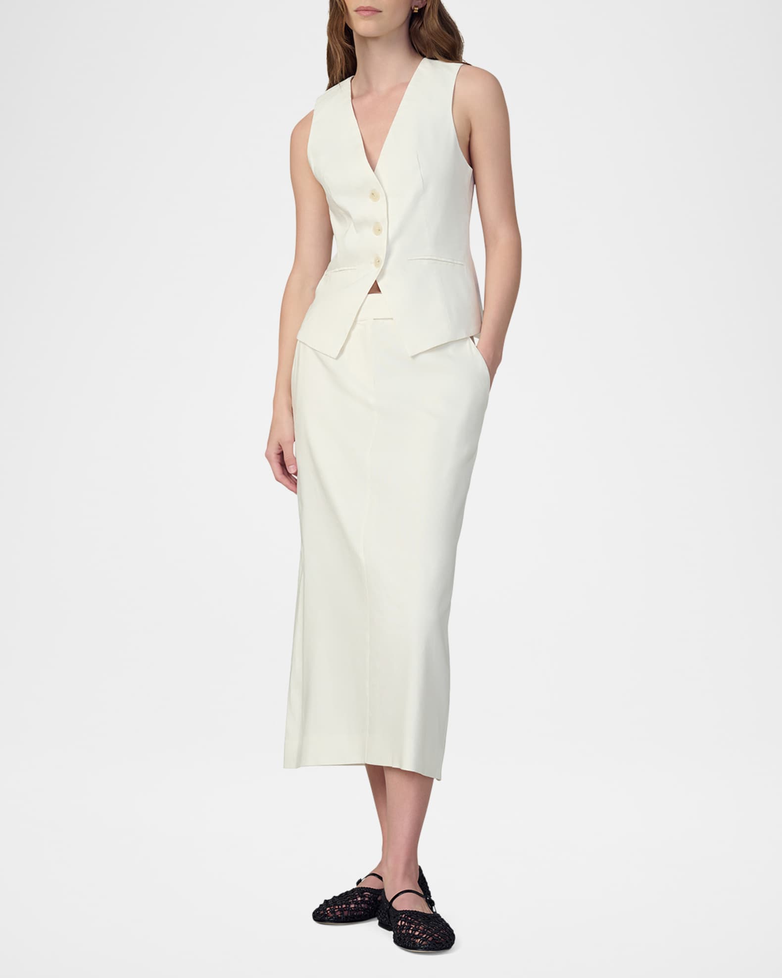 The Maeve Tailored Midi Skirt  1