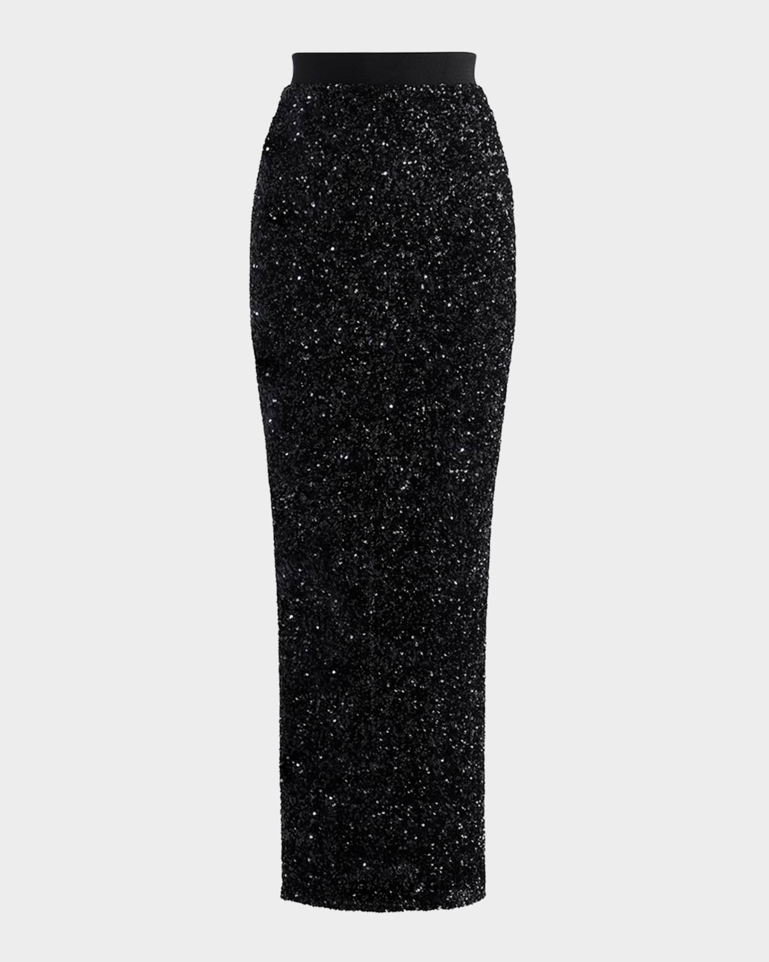 Exotic Sequined Midi Skirt 0
