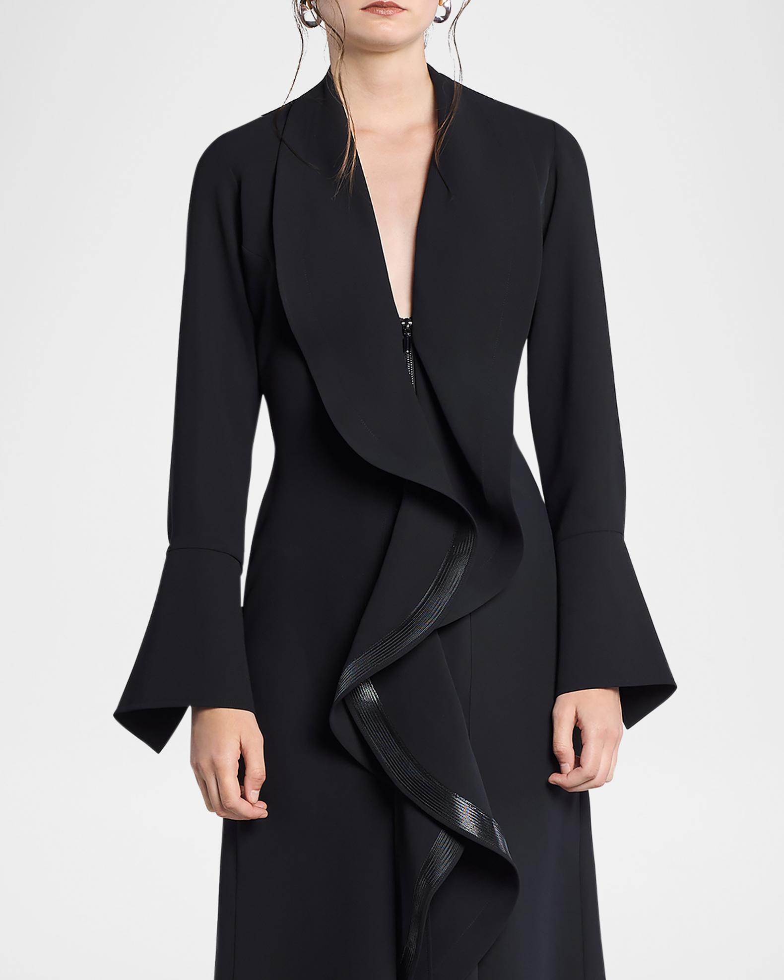 Maticevski Jupiter Ruffle Long-Sleeve Gown | Neiman Marcus