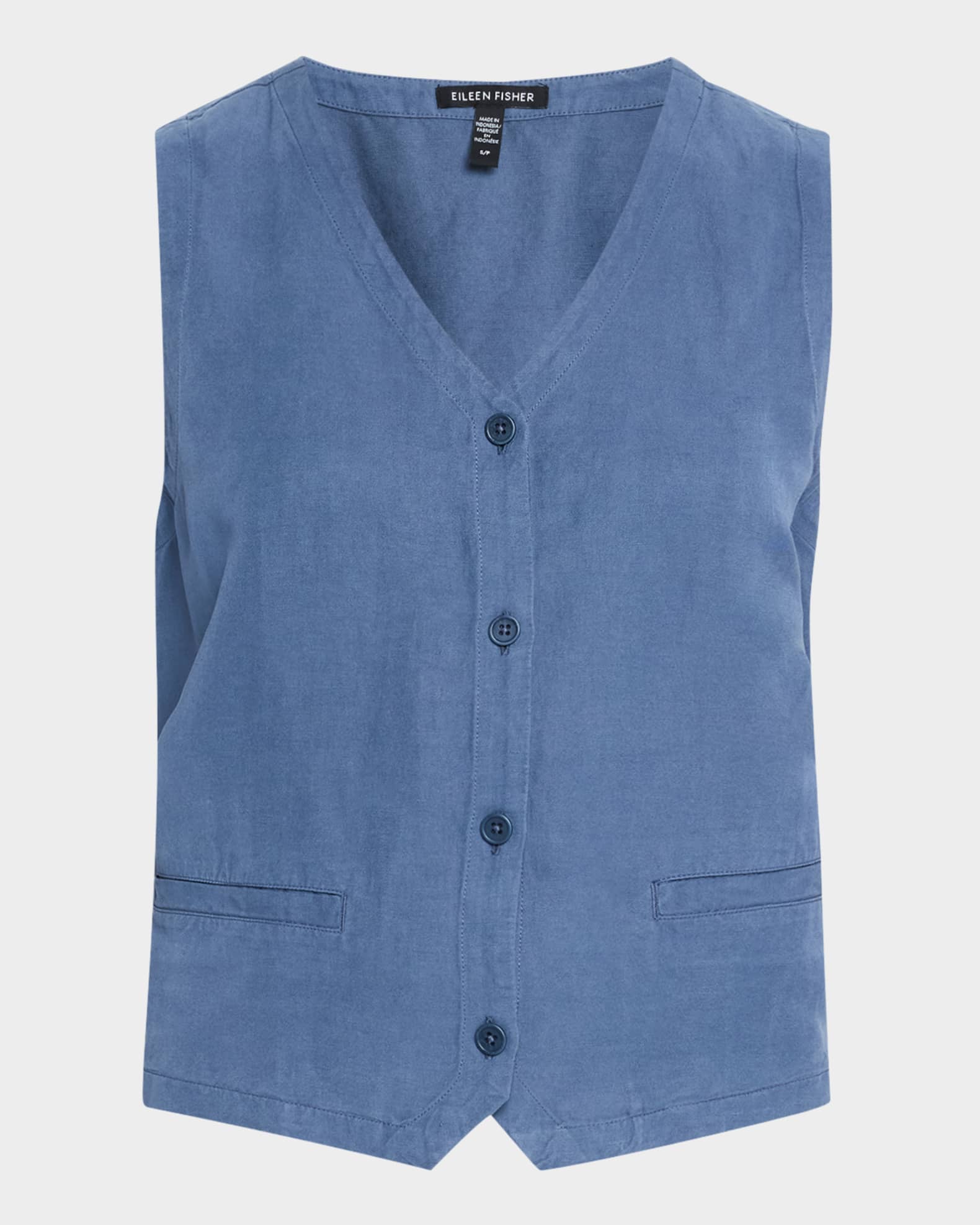 Linen-Silk Twill Vest 0