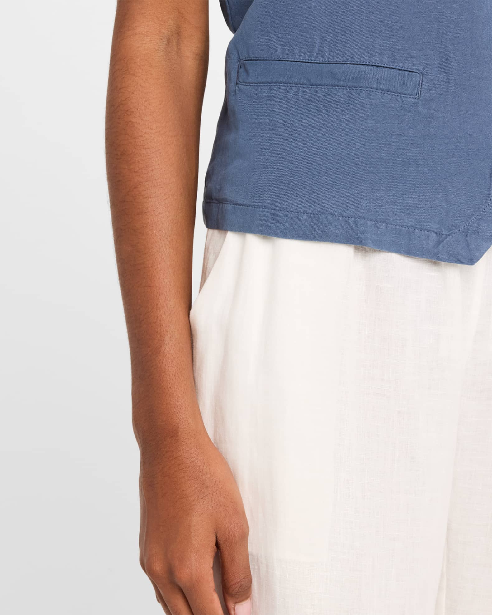 Eileen Fisher Linen-Silk Twill Vest | Neiman Marcus