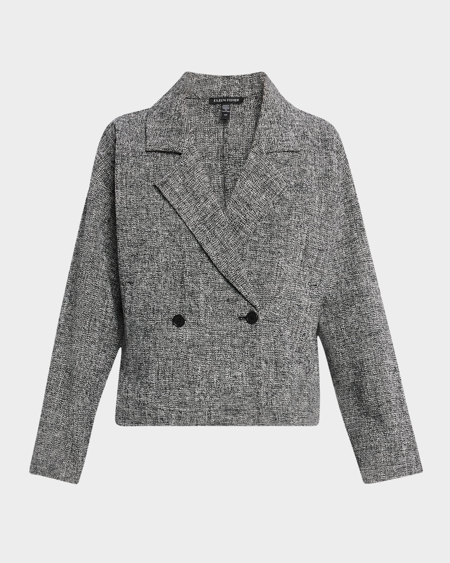 Boxy Organic Cotton Tweed Blazer 0