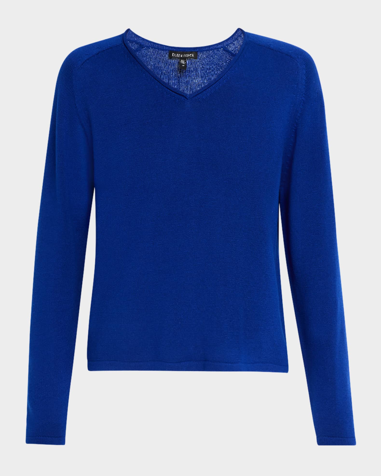 Saddle-Sleeve Cotton Blend Sweater 0