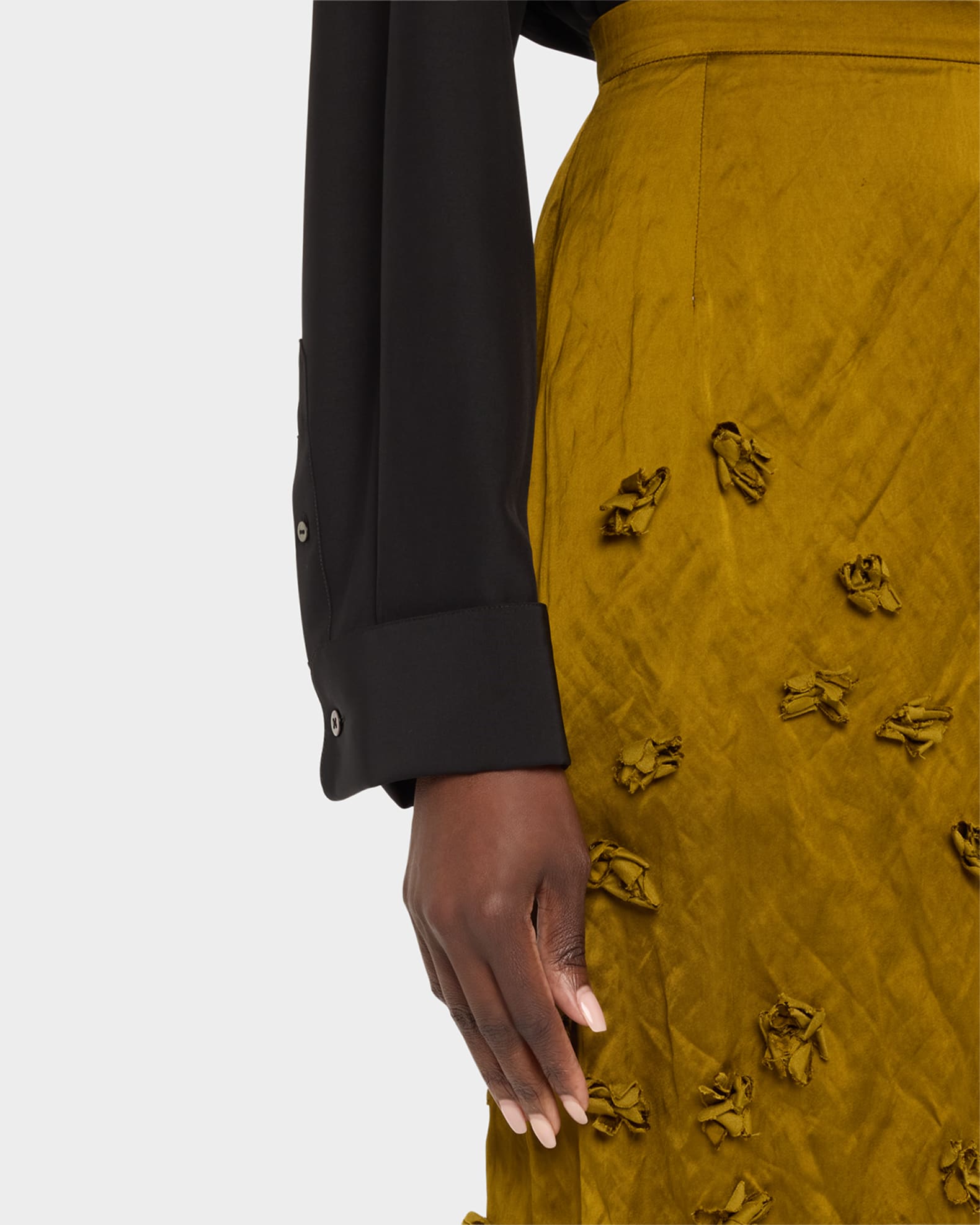 Michael Kors Collection Floral Hand Embroidered Pencil Skirt