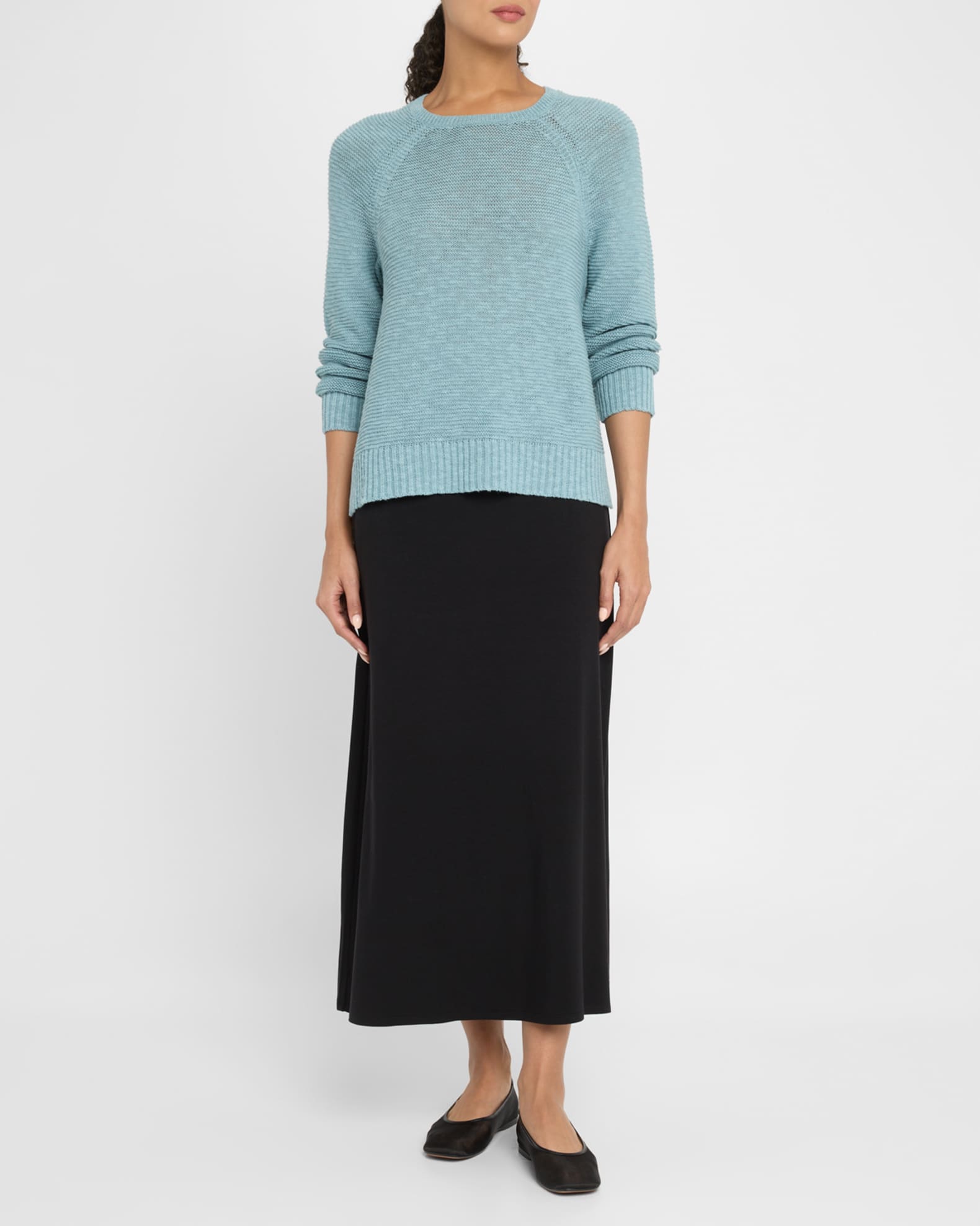 Crewneck Raglan-Sleeve Sweater 1