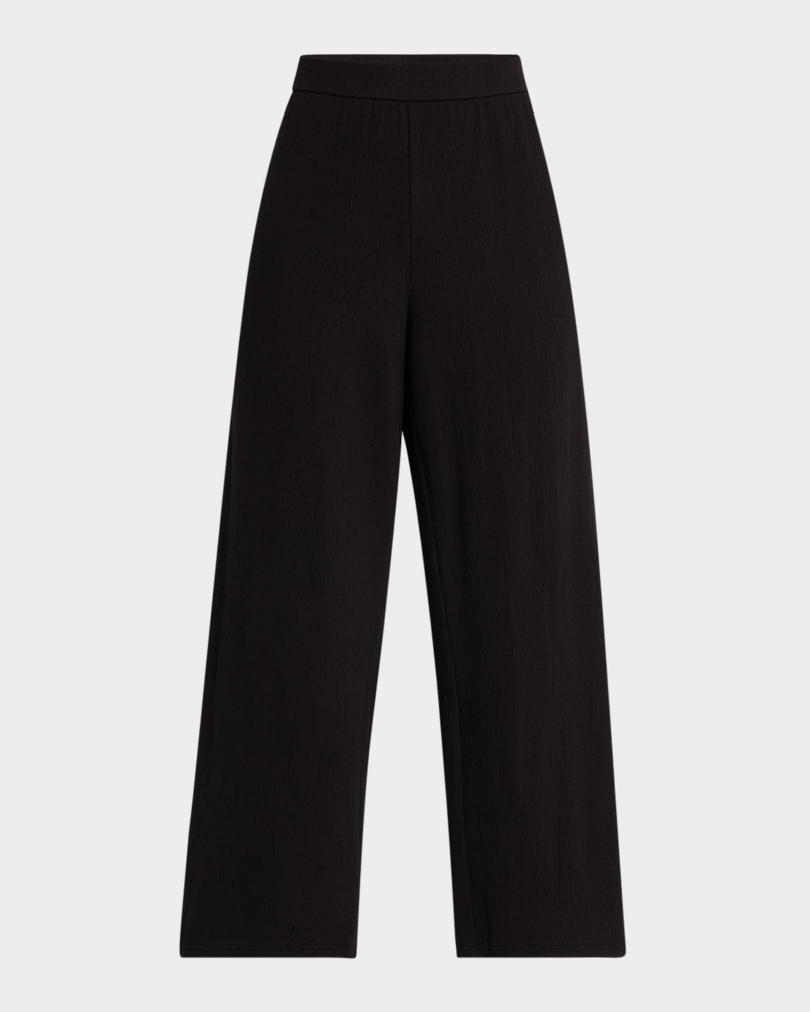 Cropped Wide-Leg Crinkled Jersey Pants 0