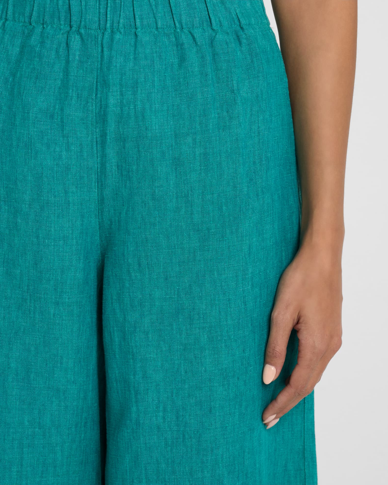 Cropped Wide-Leg Organic Linen Pants | Neiman Marcus