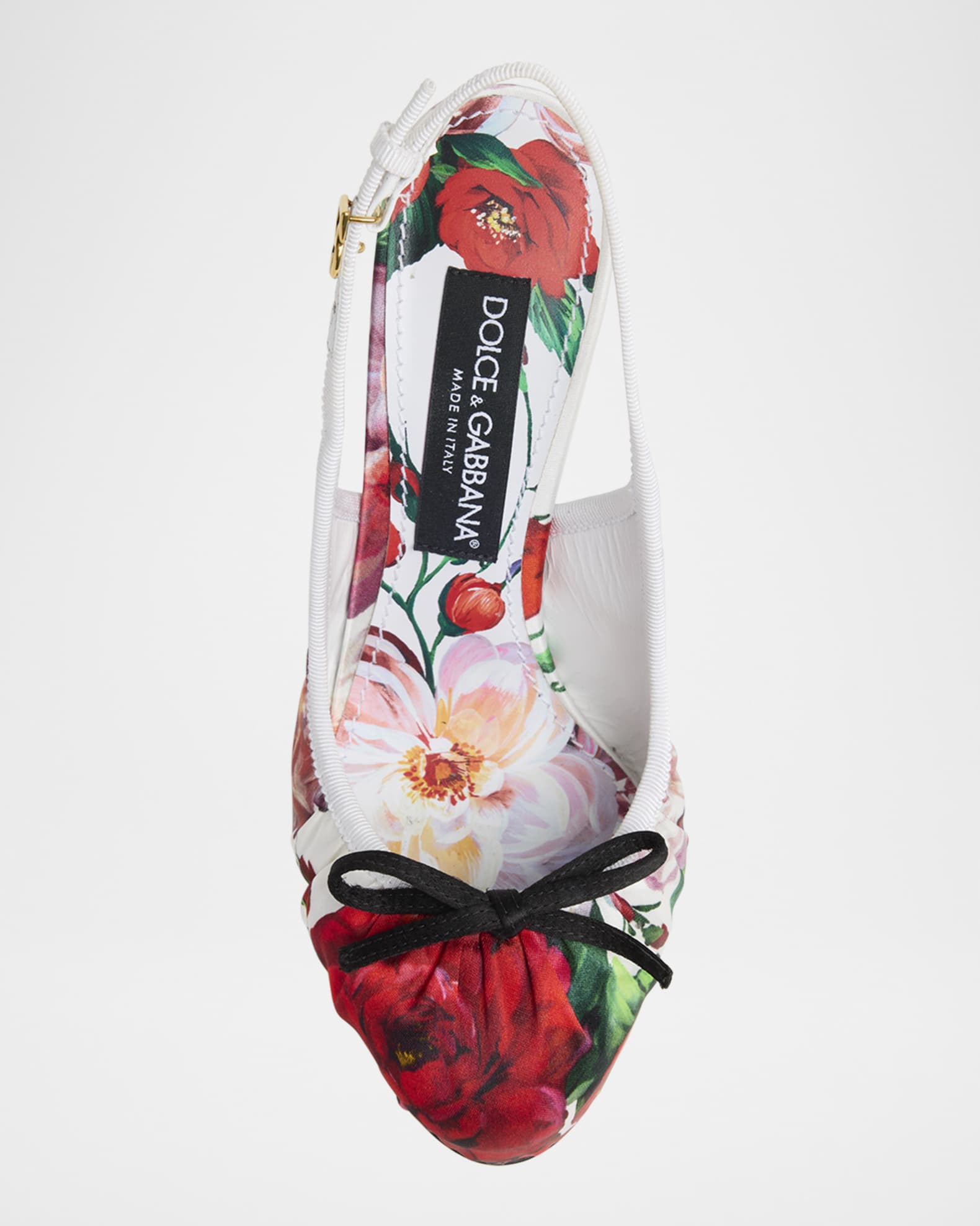 Dolce&Gabbana Slingback Floral Ballerina Stiletto Pumps