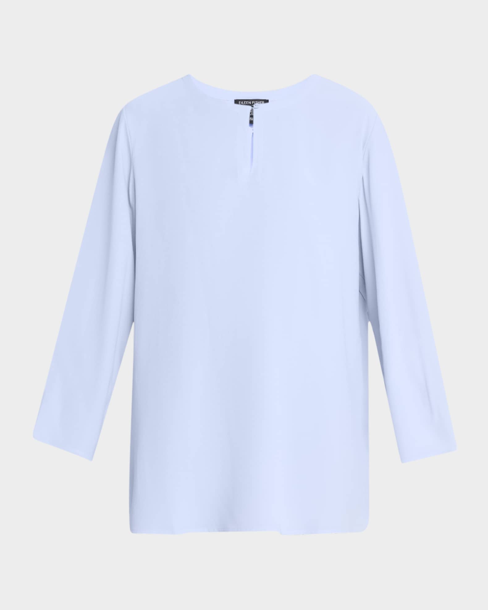Keyhole Silk Georgette Crepe Tunic