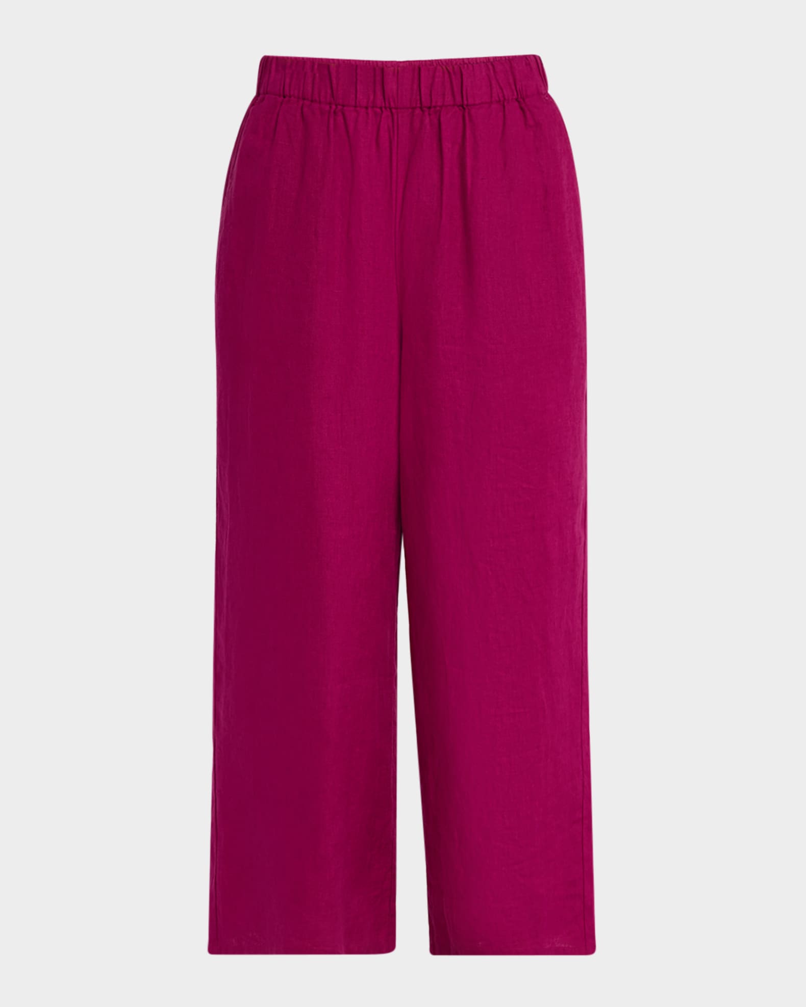 Cropped Wide-Leg Organic Linen Pants 0