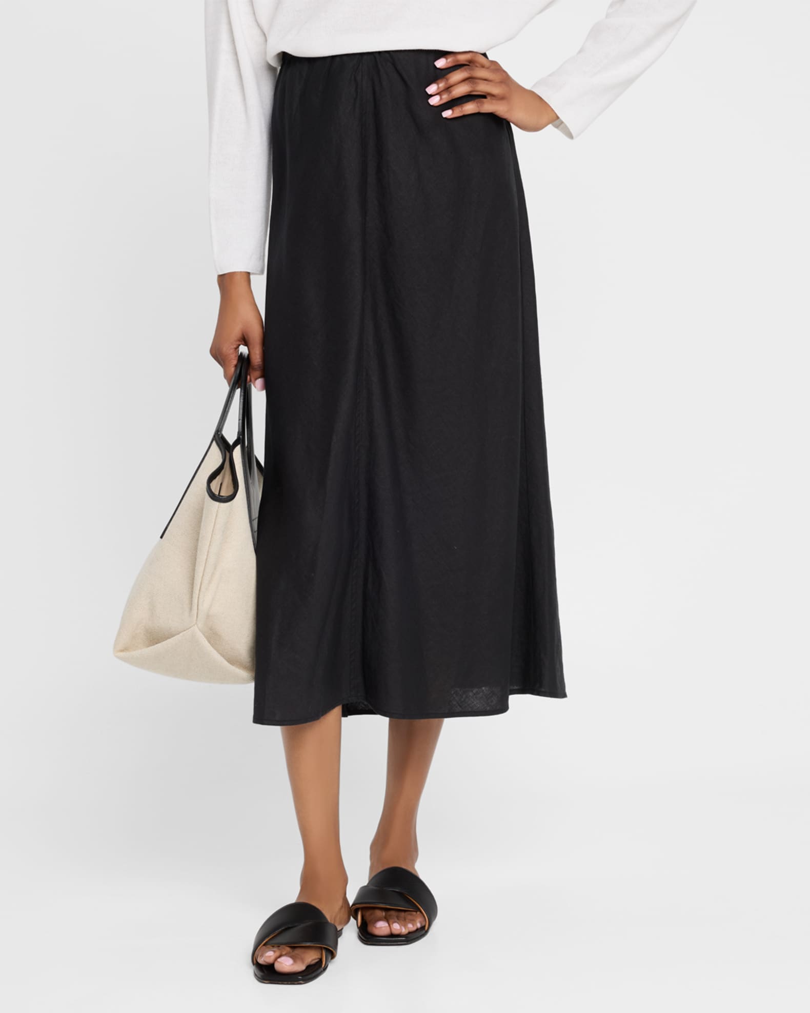 【NONCODE】Harian midi skirt Eileen Fisher A-Line Organic Linen Midi Skirt | Neiman Marcus