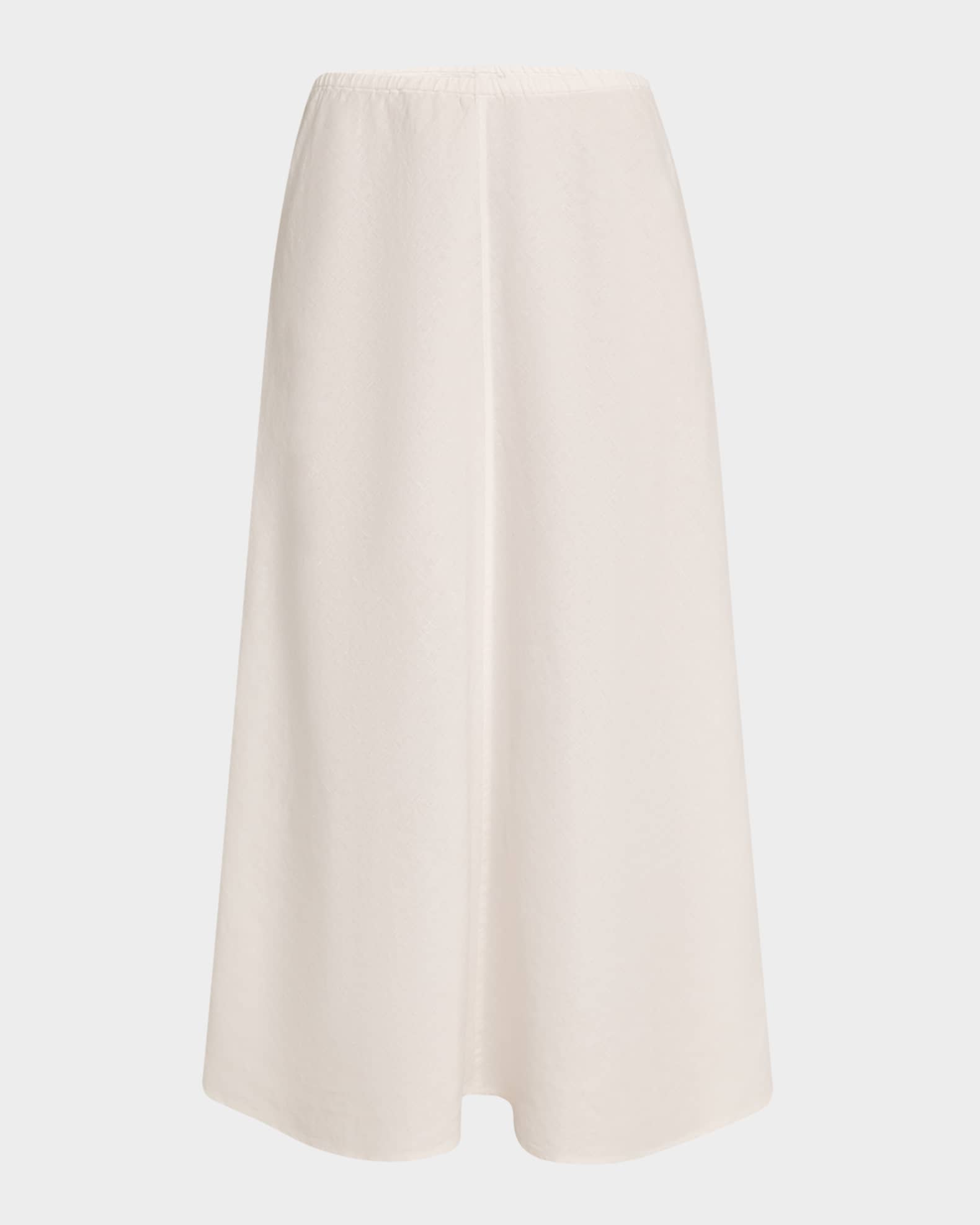 A-Line Organic Linen Midi Skirt
