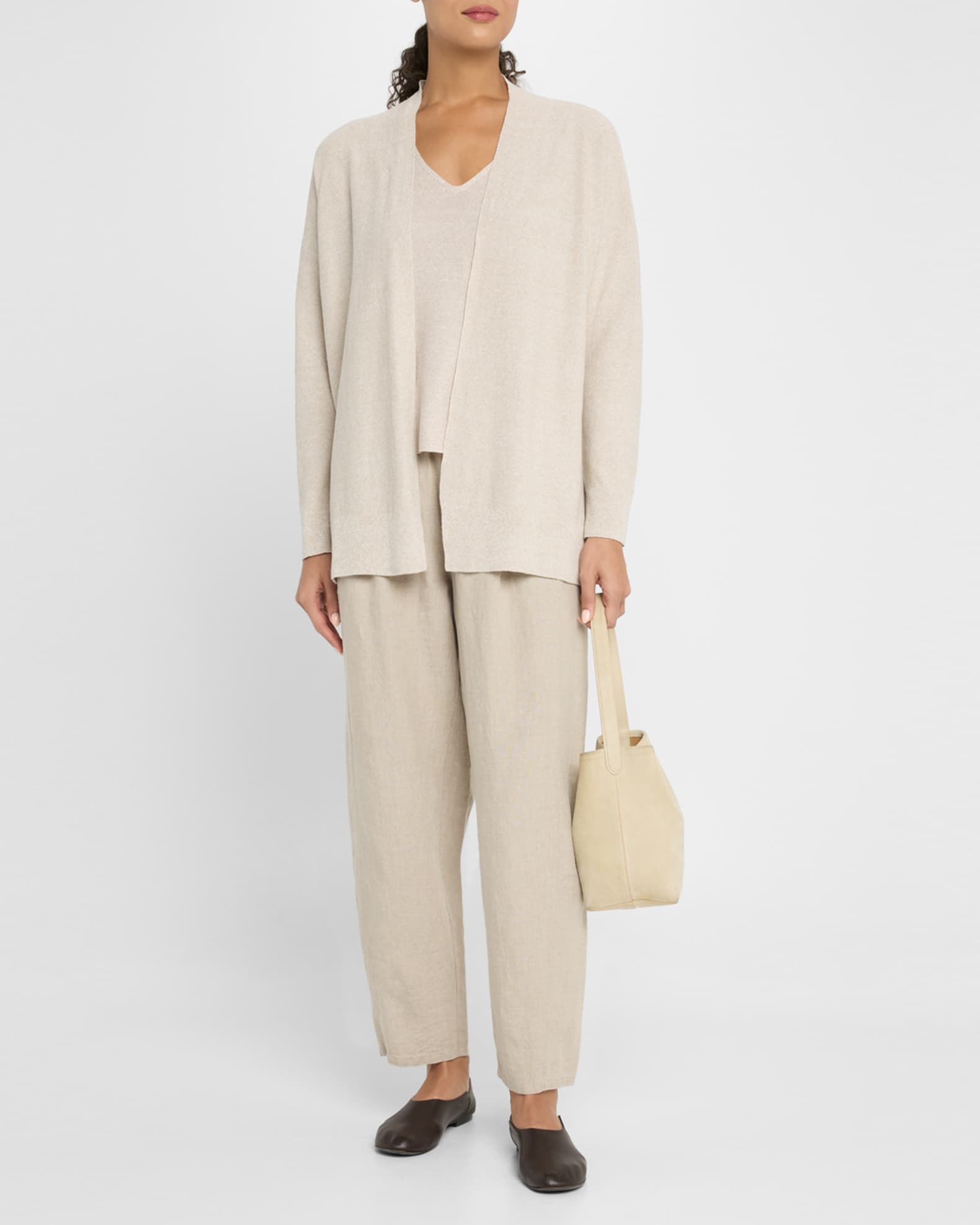 Open Organic Linen-Cotton Cardigan 1