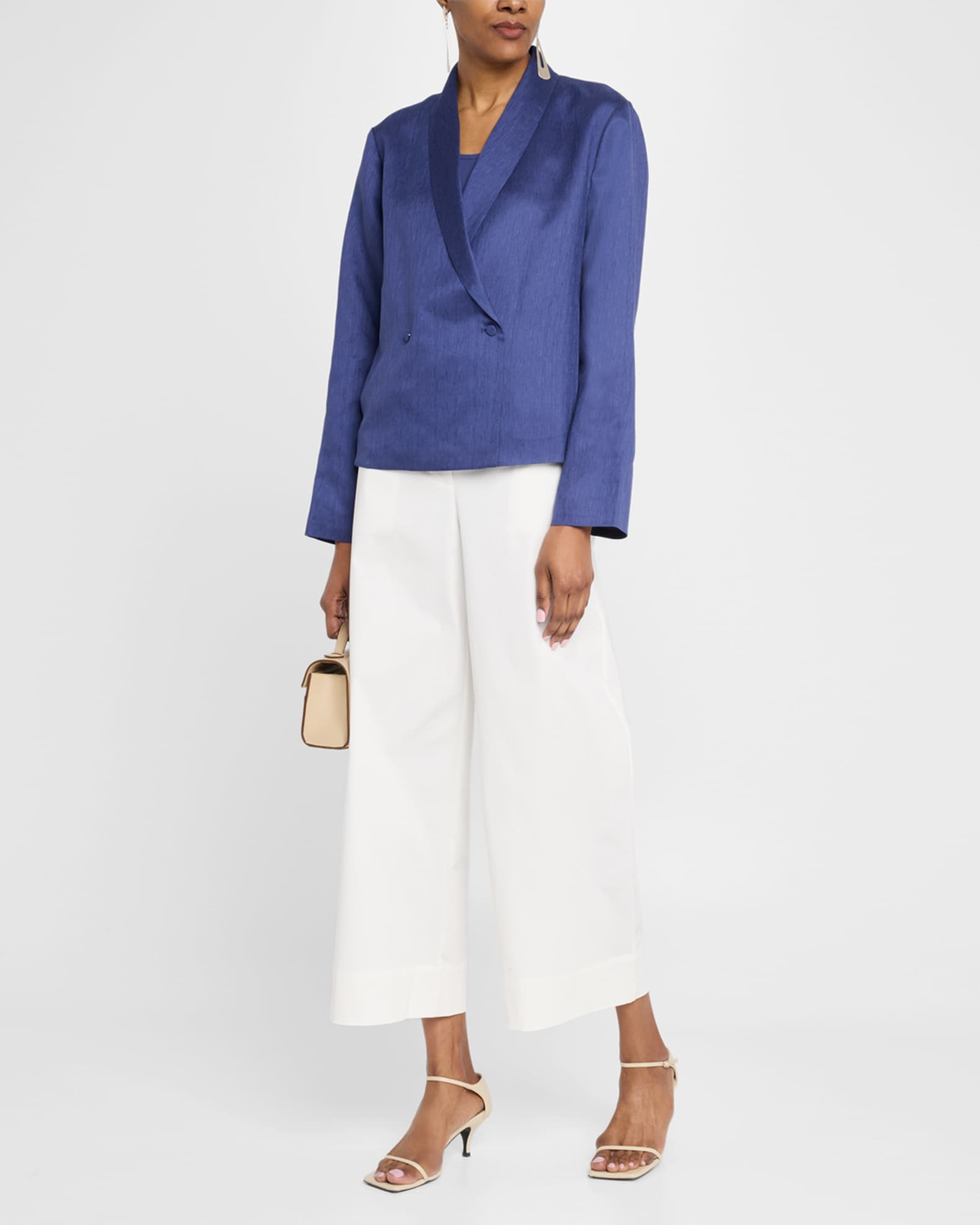 Double-Breasted Textured Silk Jacket 1