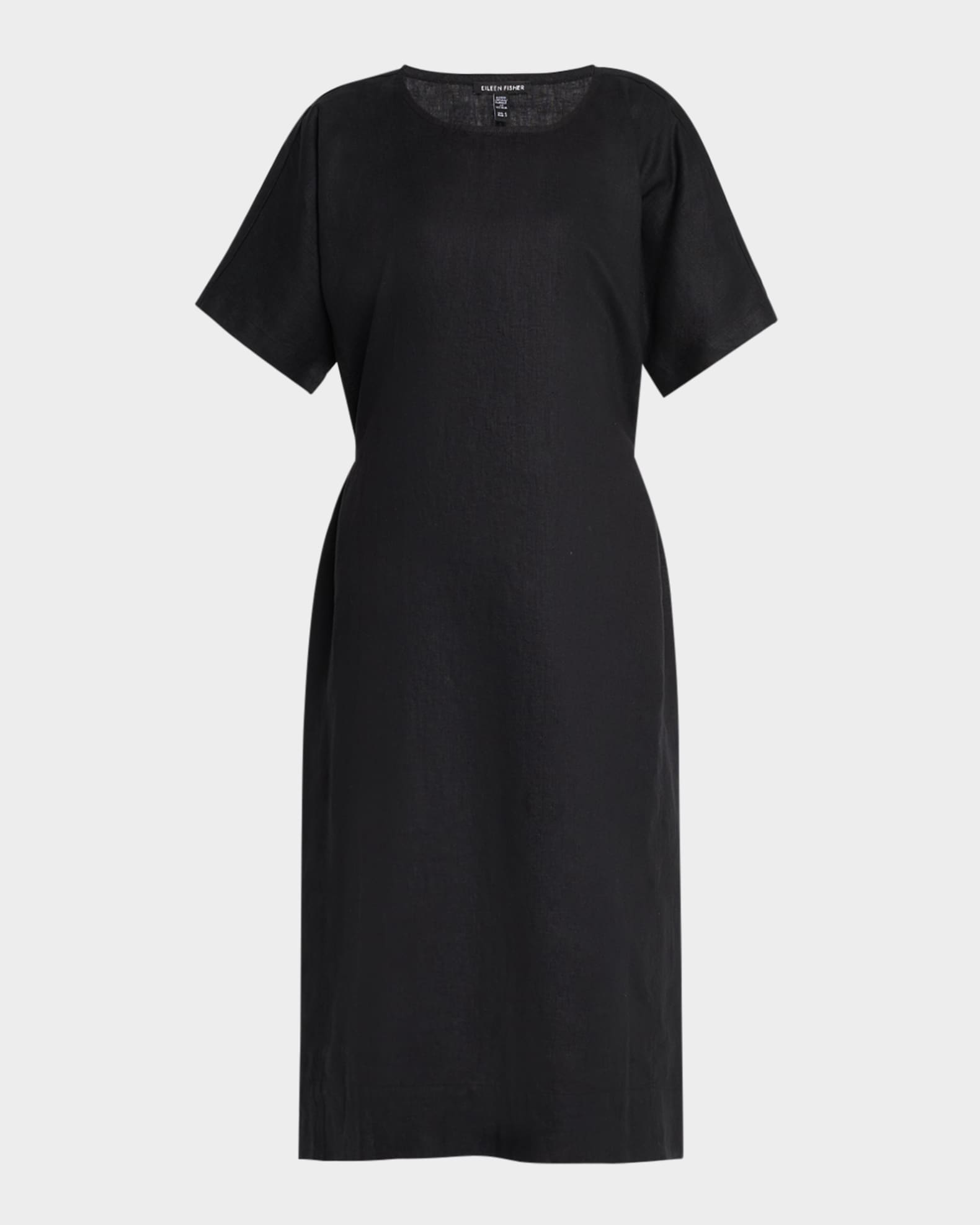 Tie-Back Organic Linen Midi Dress 0