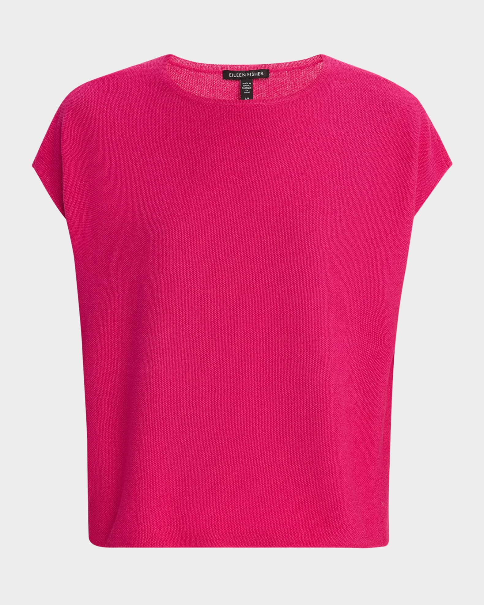 (取寄) アイリーン フィッシャー レディース クルー ネック セーター Eileen Fisher women Crew Neck Sweater Cherry Cotton and Recycled Cashmere Crew Neck Box-Top | EILEEN FISHER