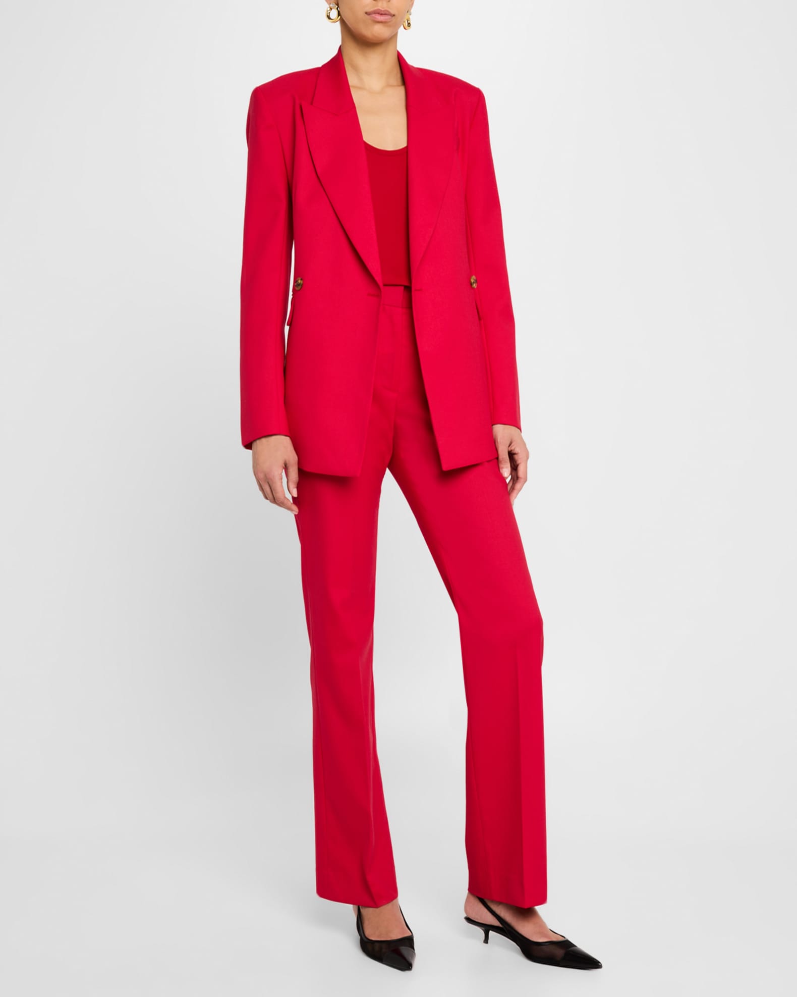 Straight-Leg Seasonless Wool Trousers 1