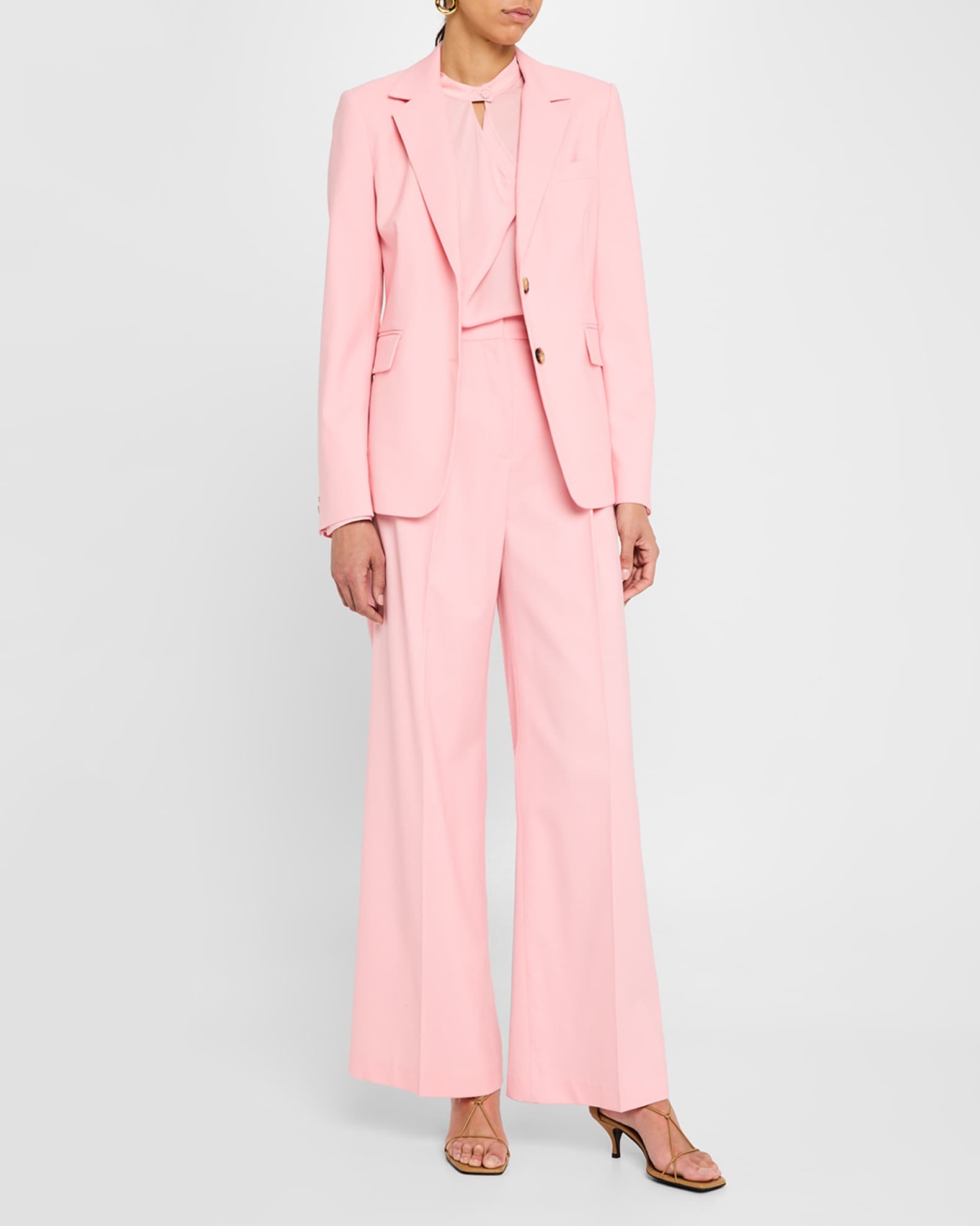 Copain Single-Breasted Seasonless Wool Blazer 1