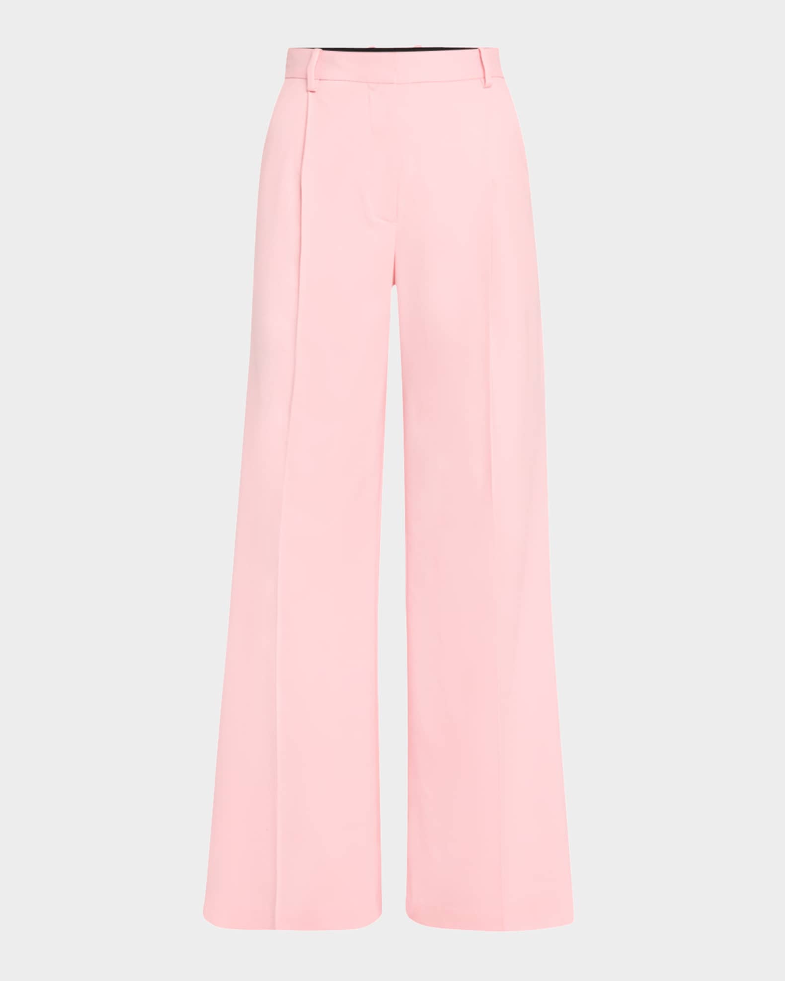 Pleated Wide-Leg Seasonless Wool Trousers 0