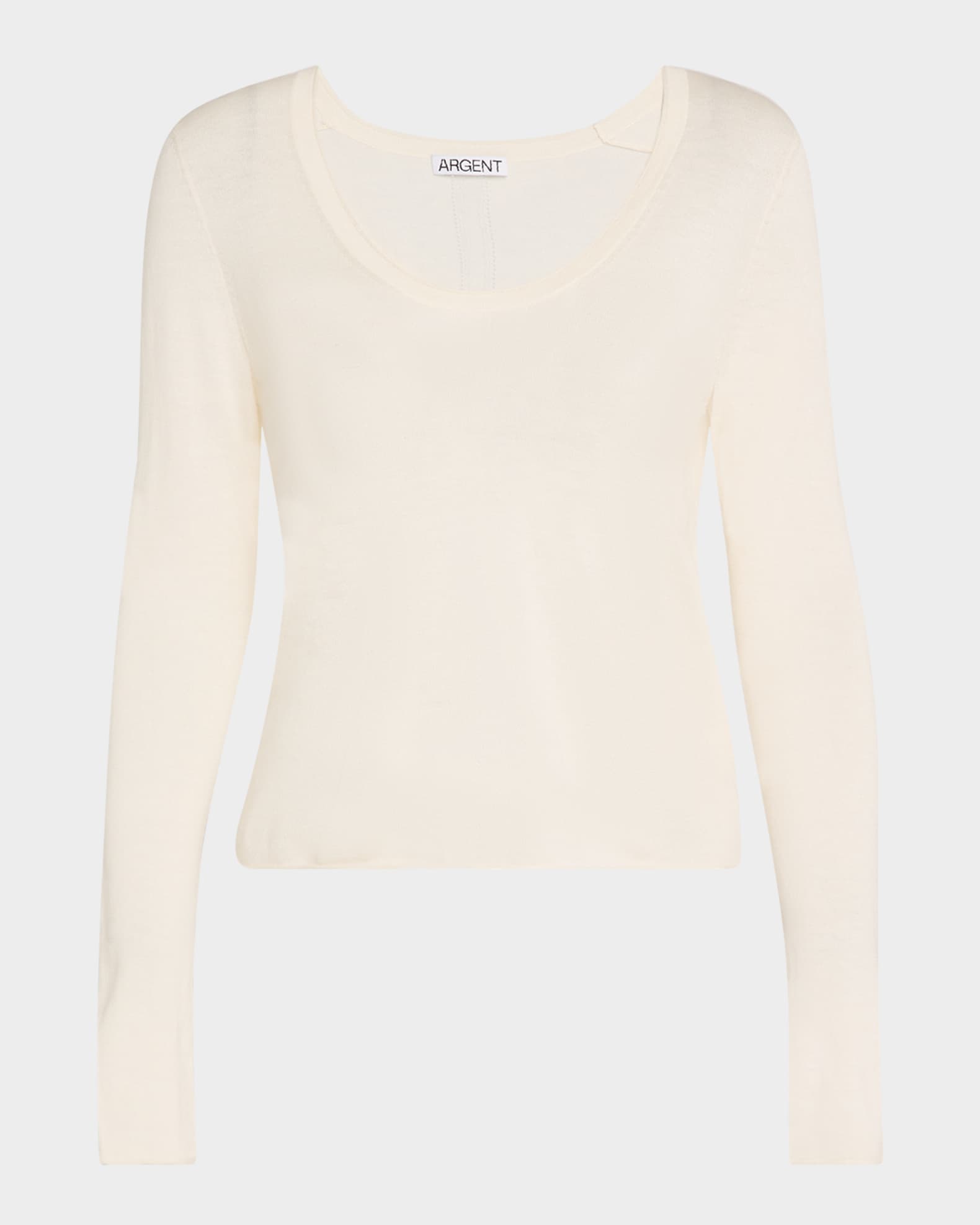 Scoop-Neck Knit T-Shirt 0