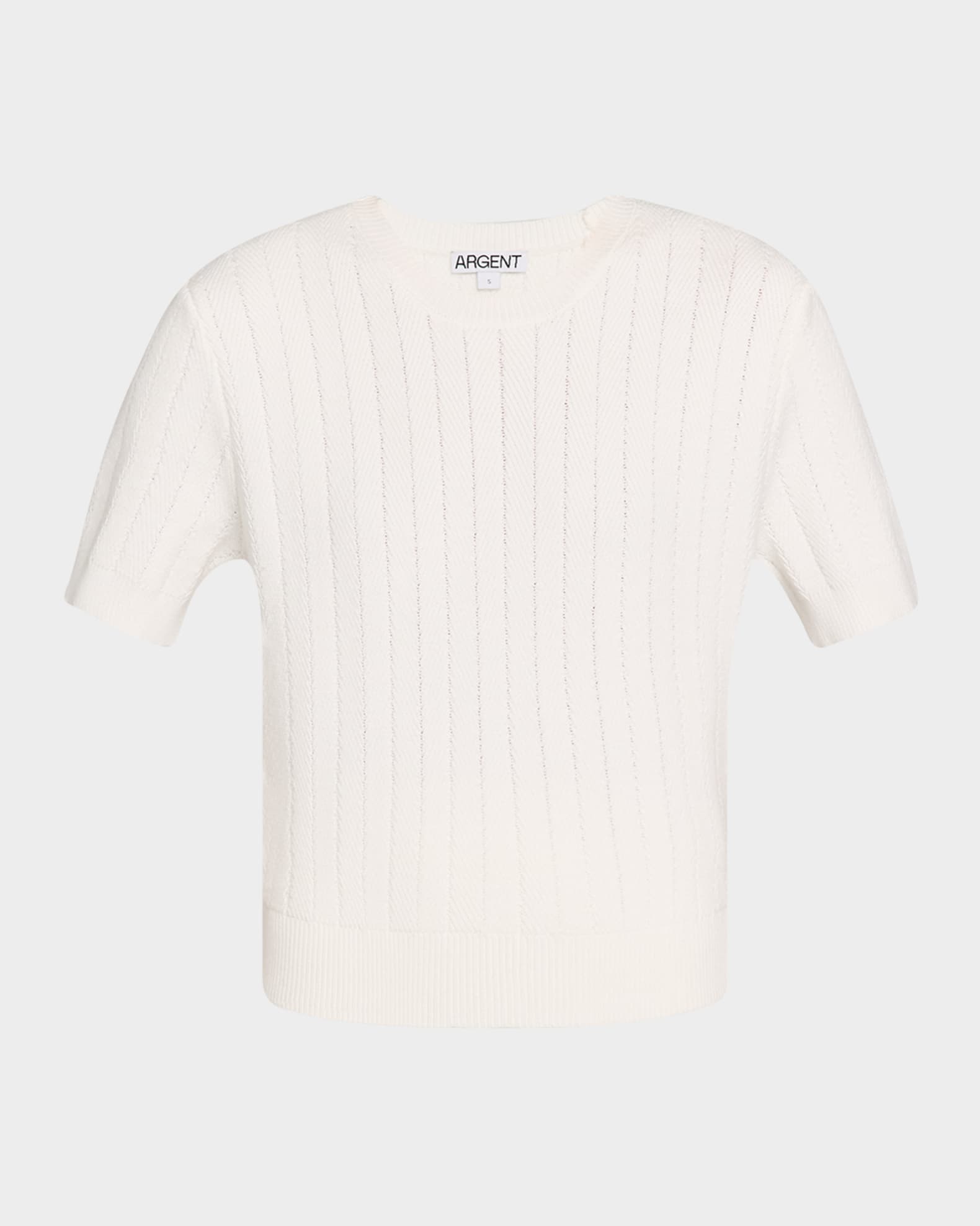 Crewneck Herringbone Striped Top 0