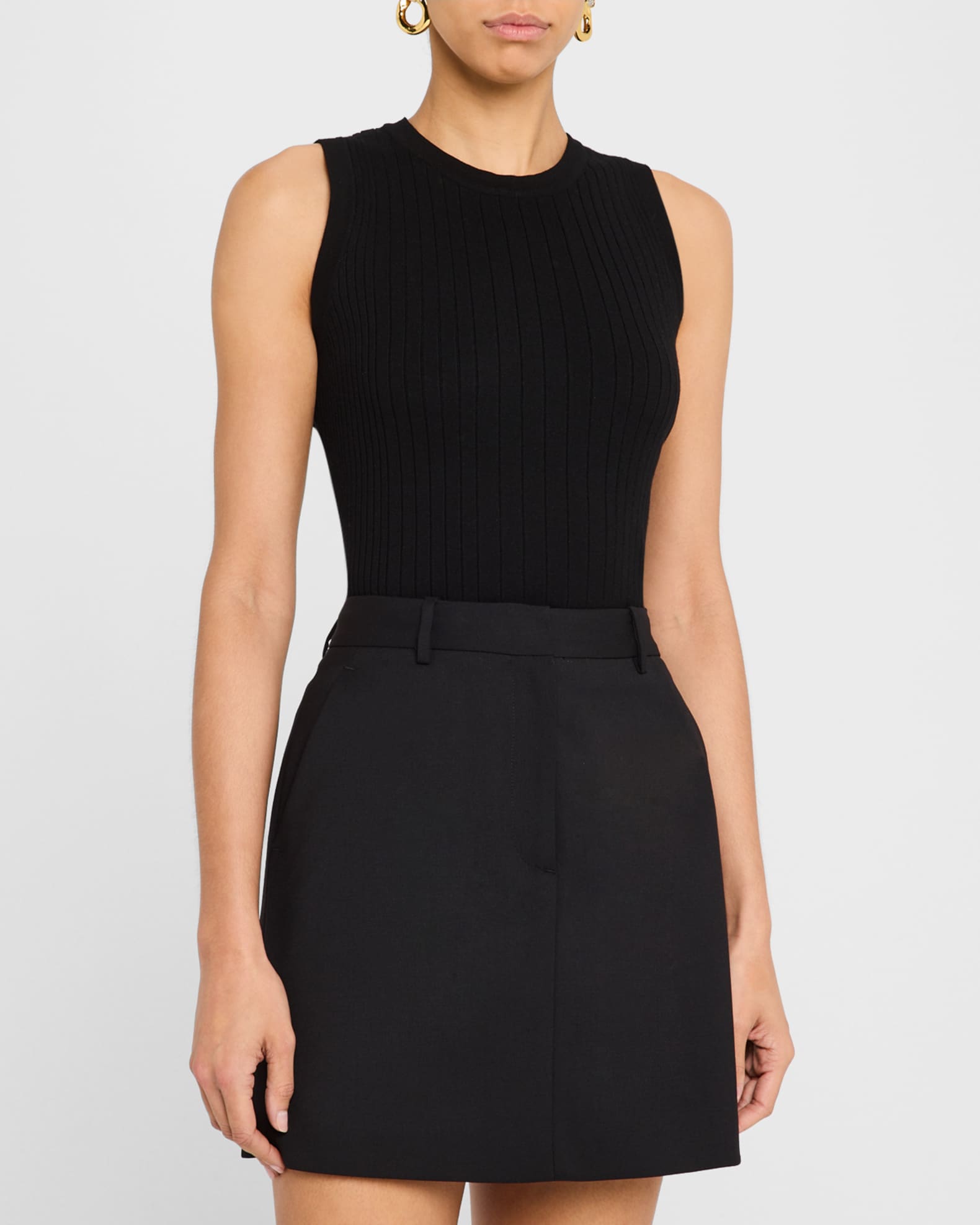Aemi + Co Ribbed Wide Strap Knit Tank main image 1