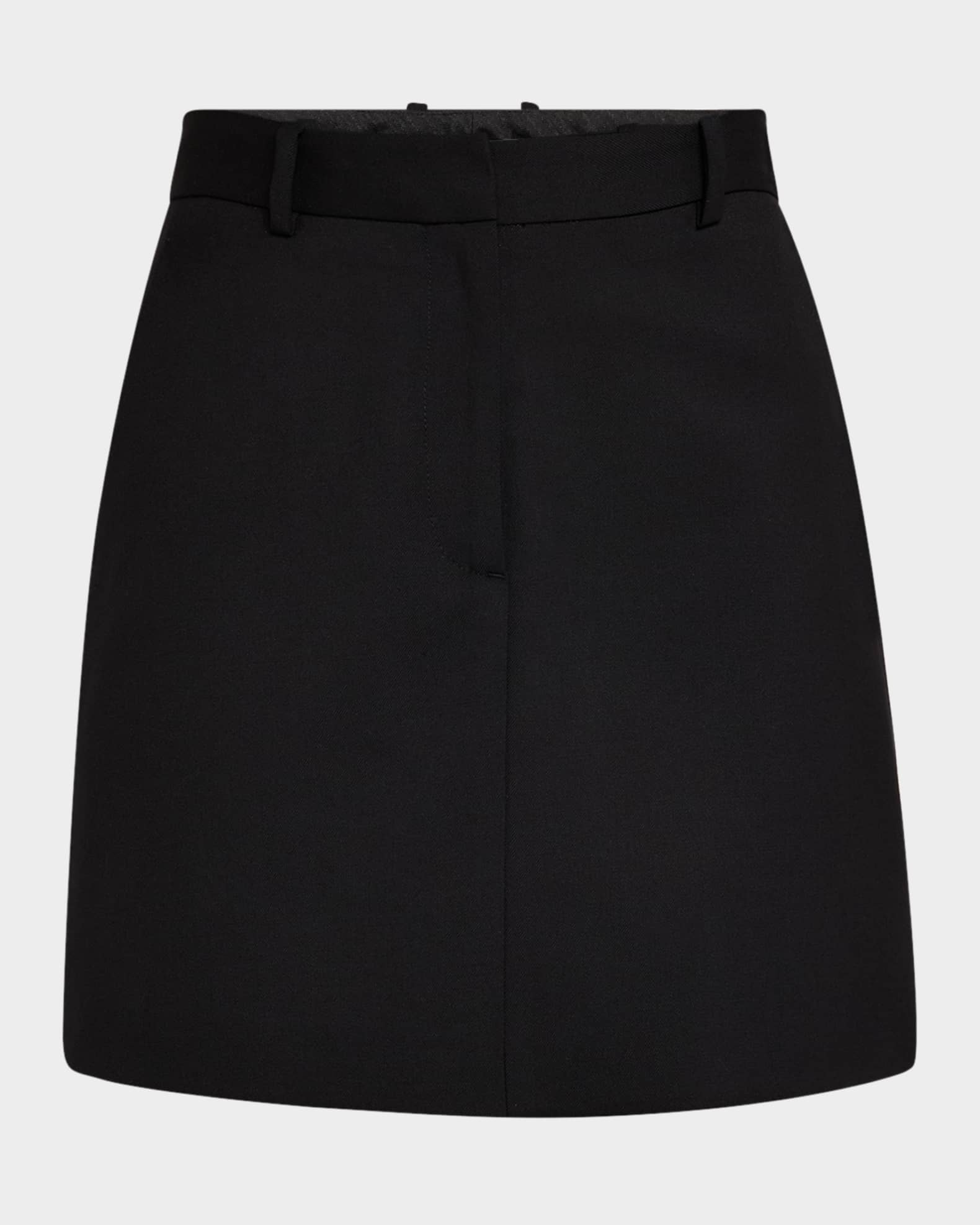 A-Line Seasonless Wool Mini Skirt 0