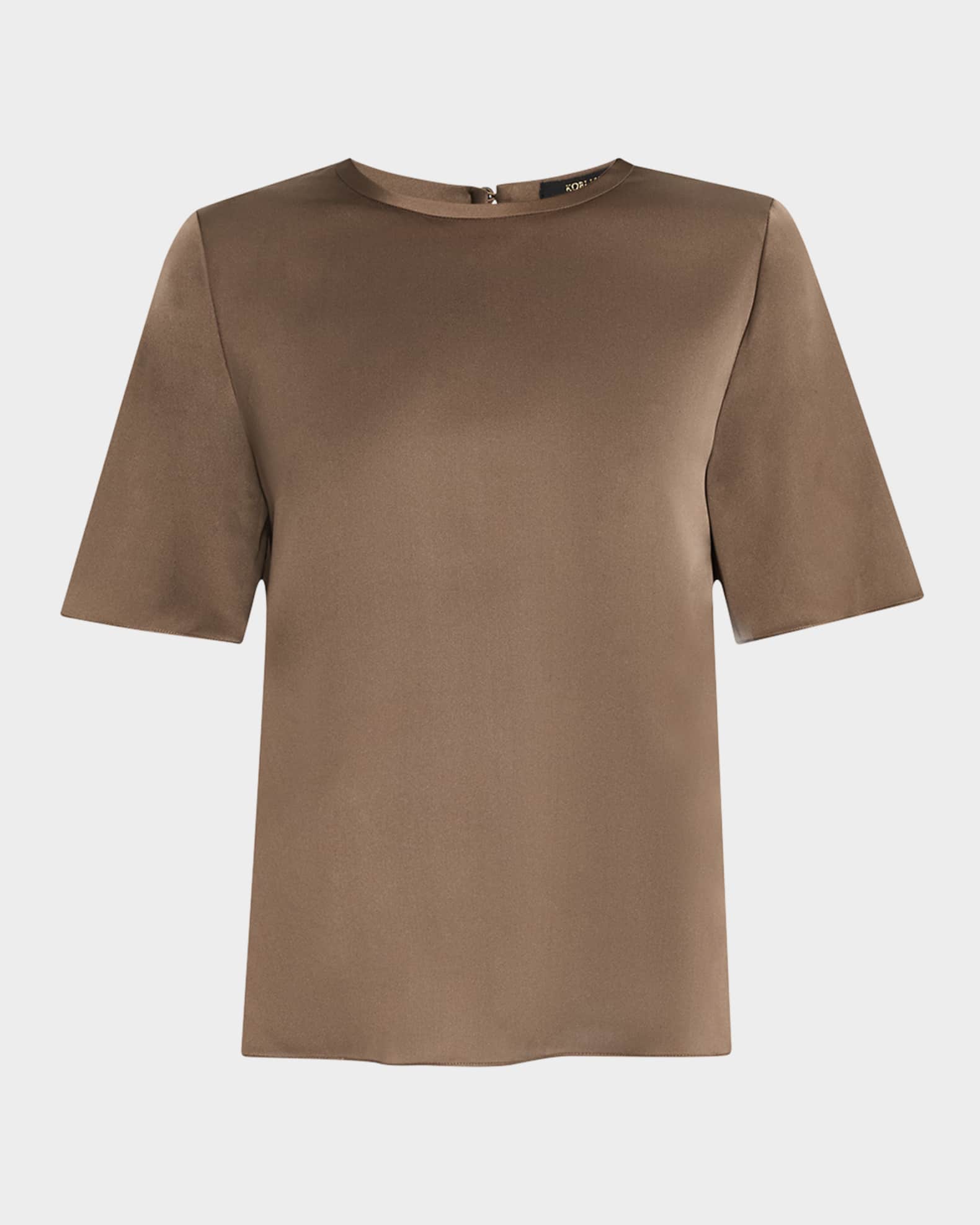Maryl Crewneck Silk Blouse 0