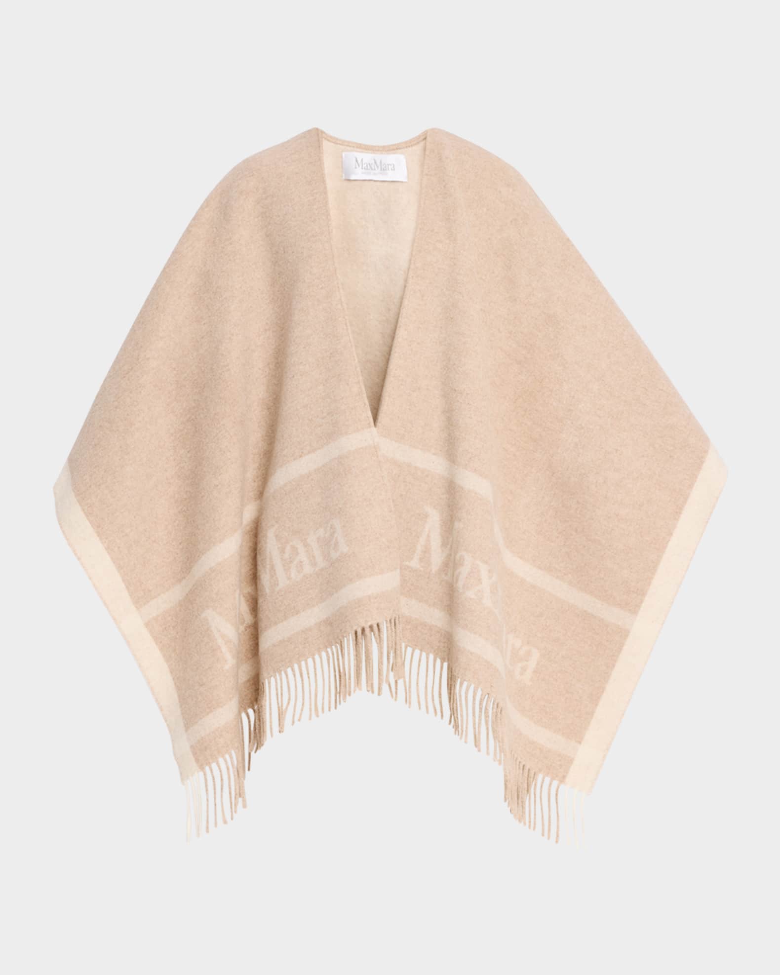 Hilde Logo Wool Cape 0